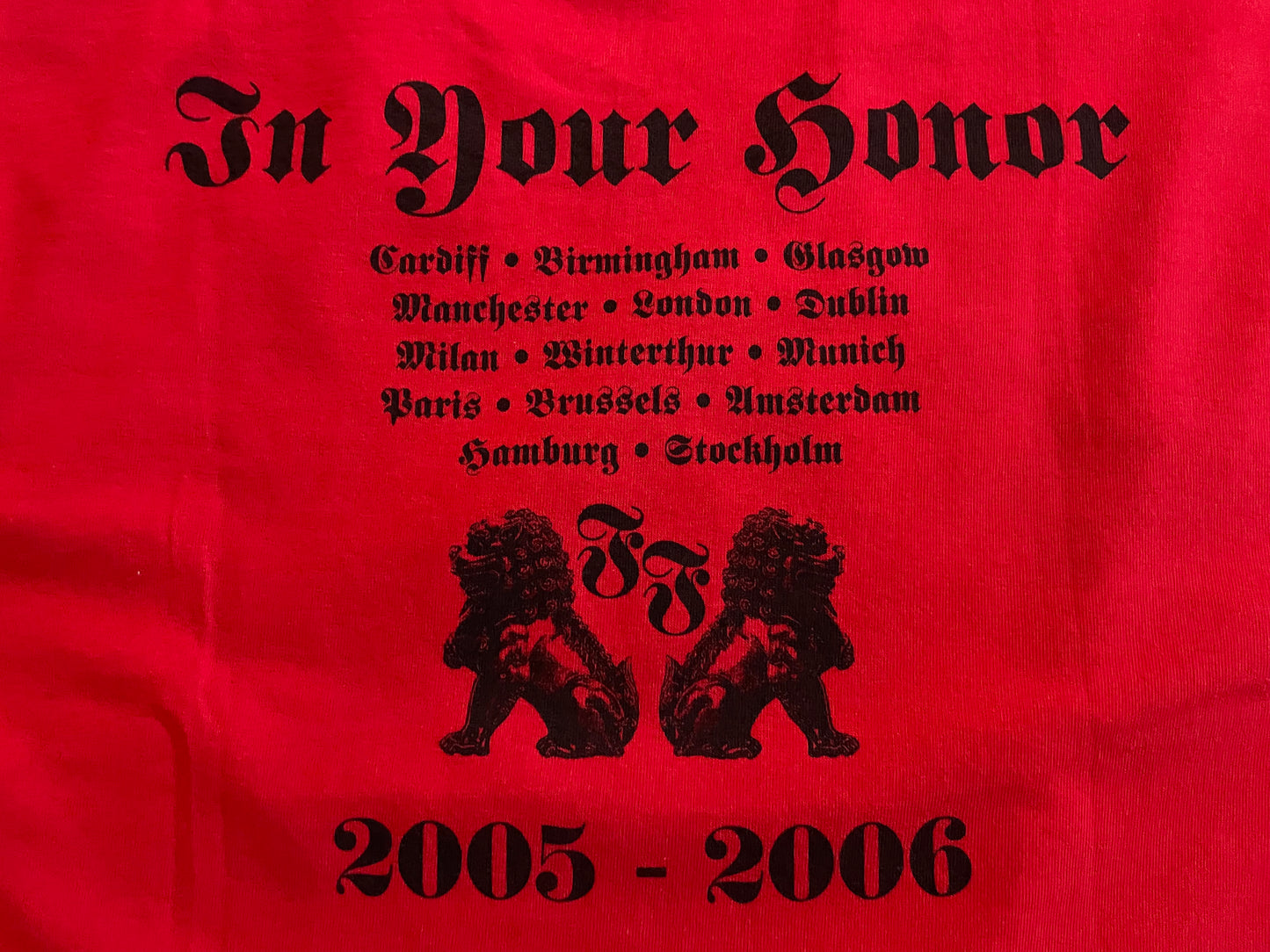 Foo Fighters - In Your Honor - Original Vintage ‘05 European Tour shirt