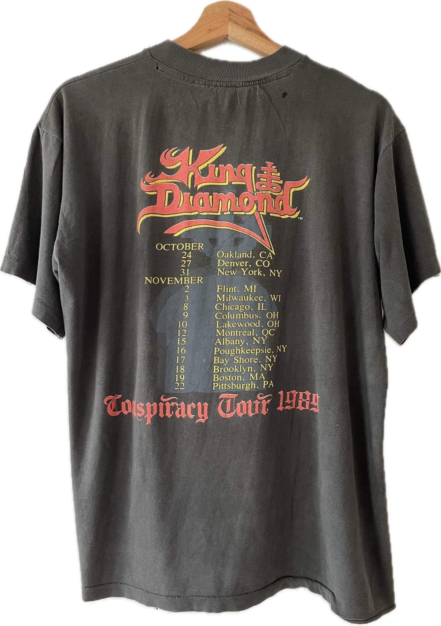 King Diamond - Conspiracy Tour USA 1989 - Original Vintage t-shirt