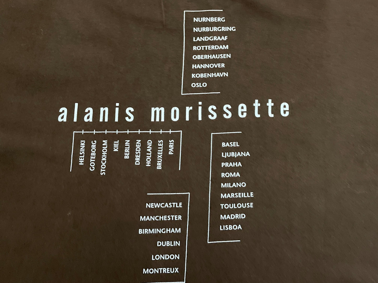 Alanis Morissette - European Tour 1999 - Original Vintage t-shirt