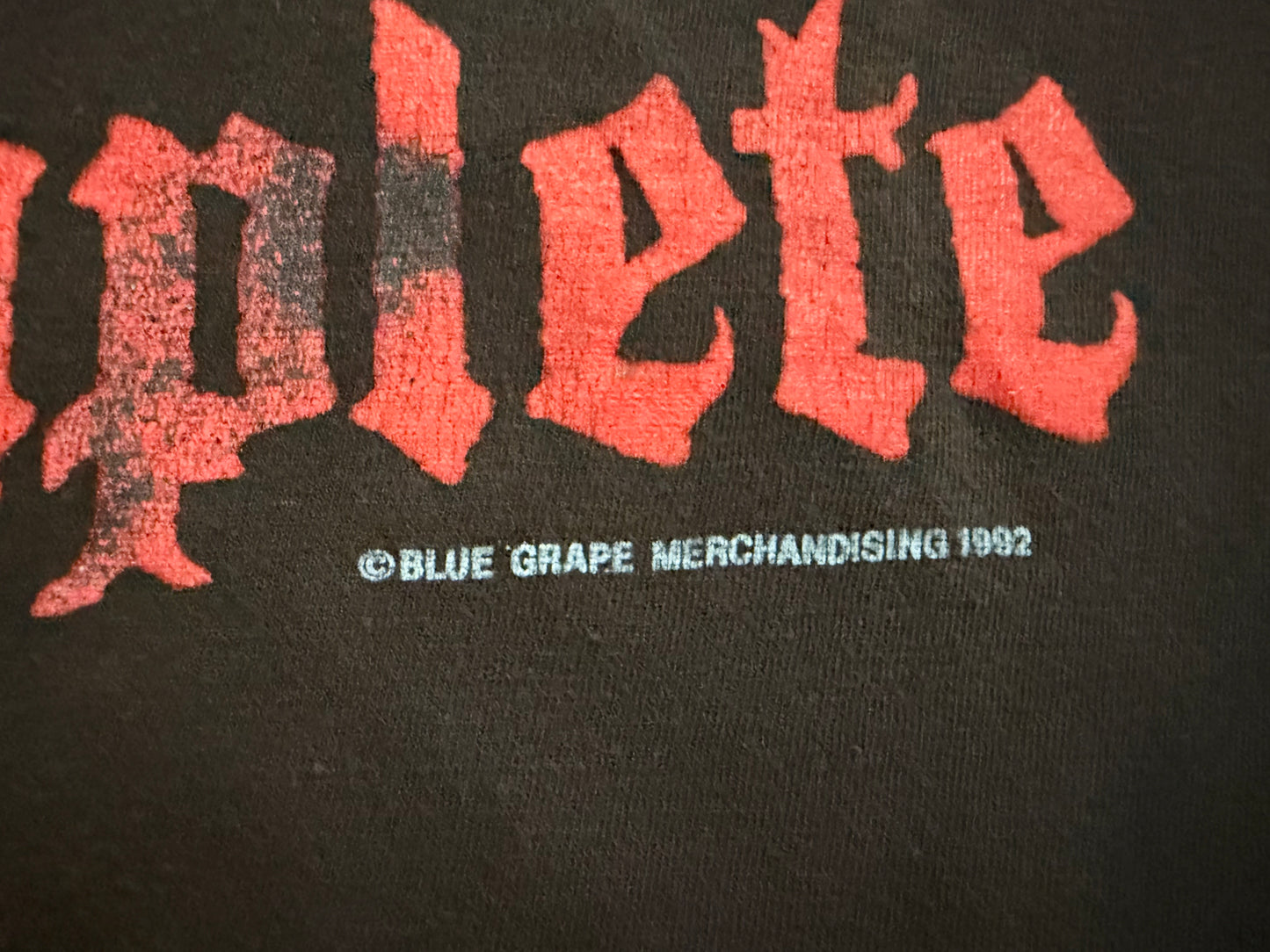 Obituary - The End Complete - European Tour 1992 - Original Vintage t-shirt