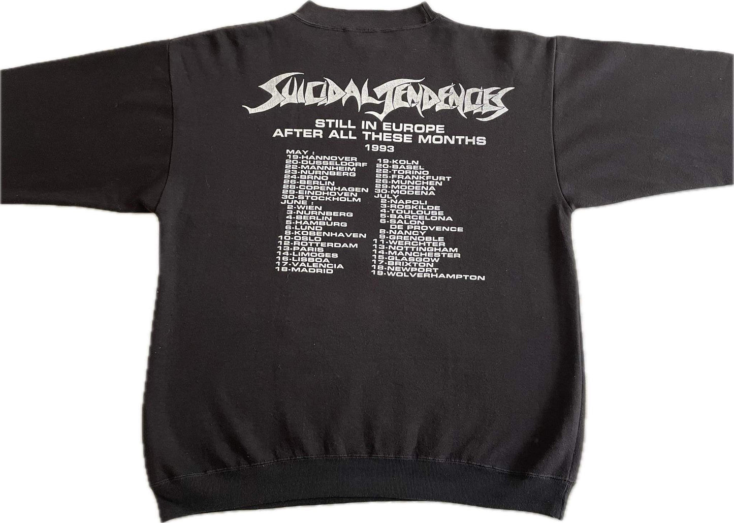 Suicidal Tendencies - Still Cyco After All These Years - European Tour 1993 - Original Vintage Crewneck