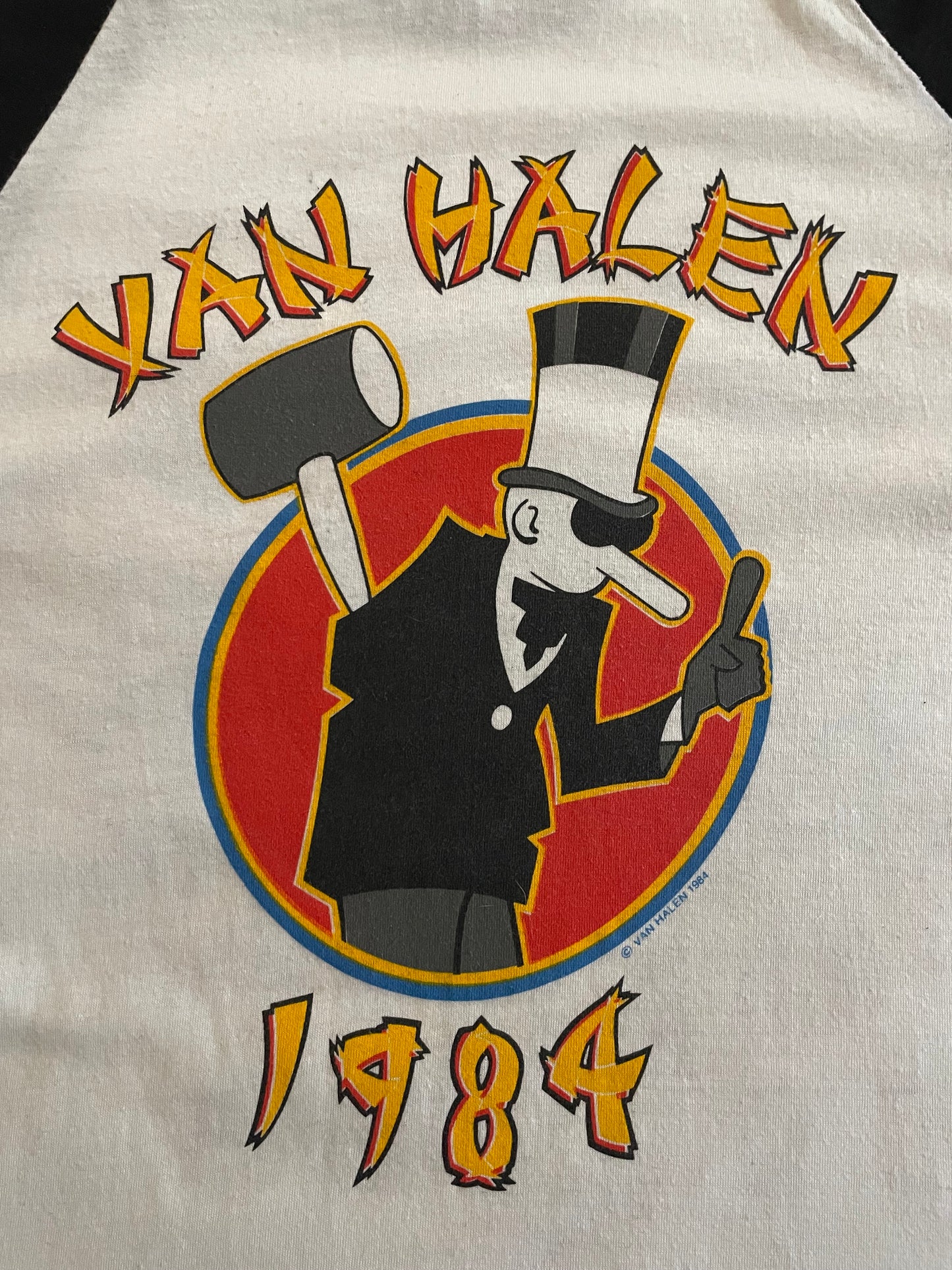 Van Halen - Tour Of The World 1984 - Original Vintage 3/4 Sleeve jersey