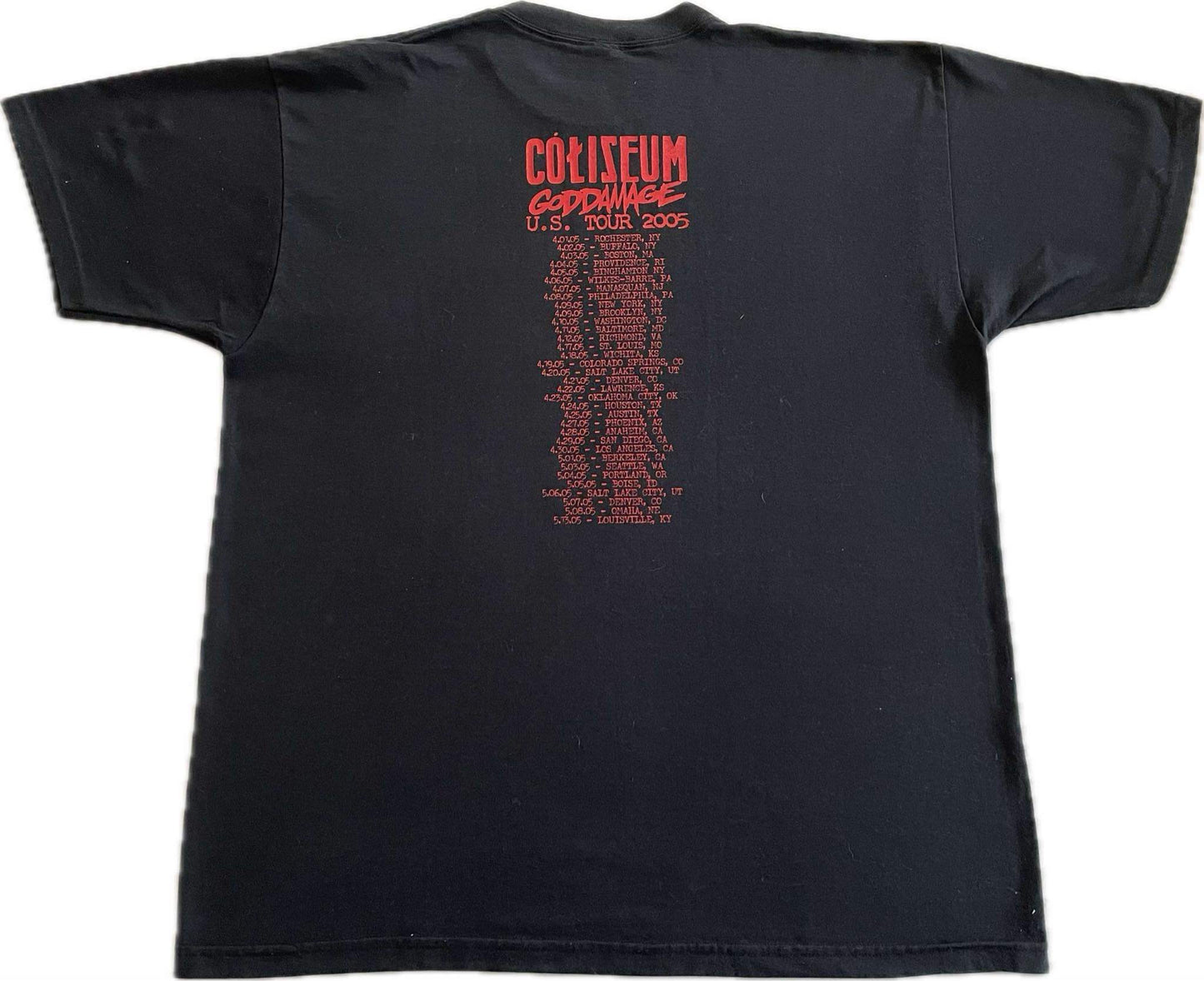 Coliseum - Goddamage - US TOUR ‘05 - Original Vintage t-shirt