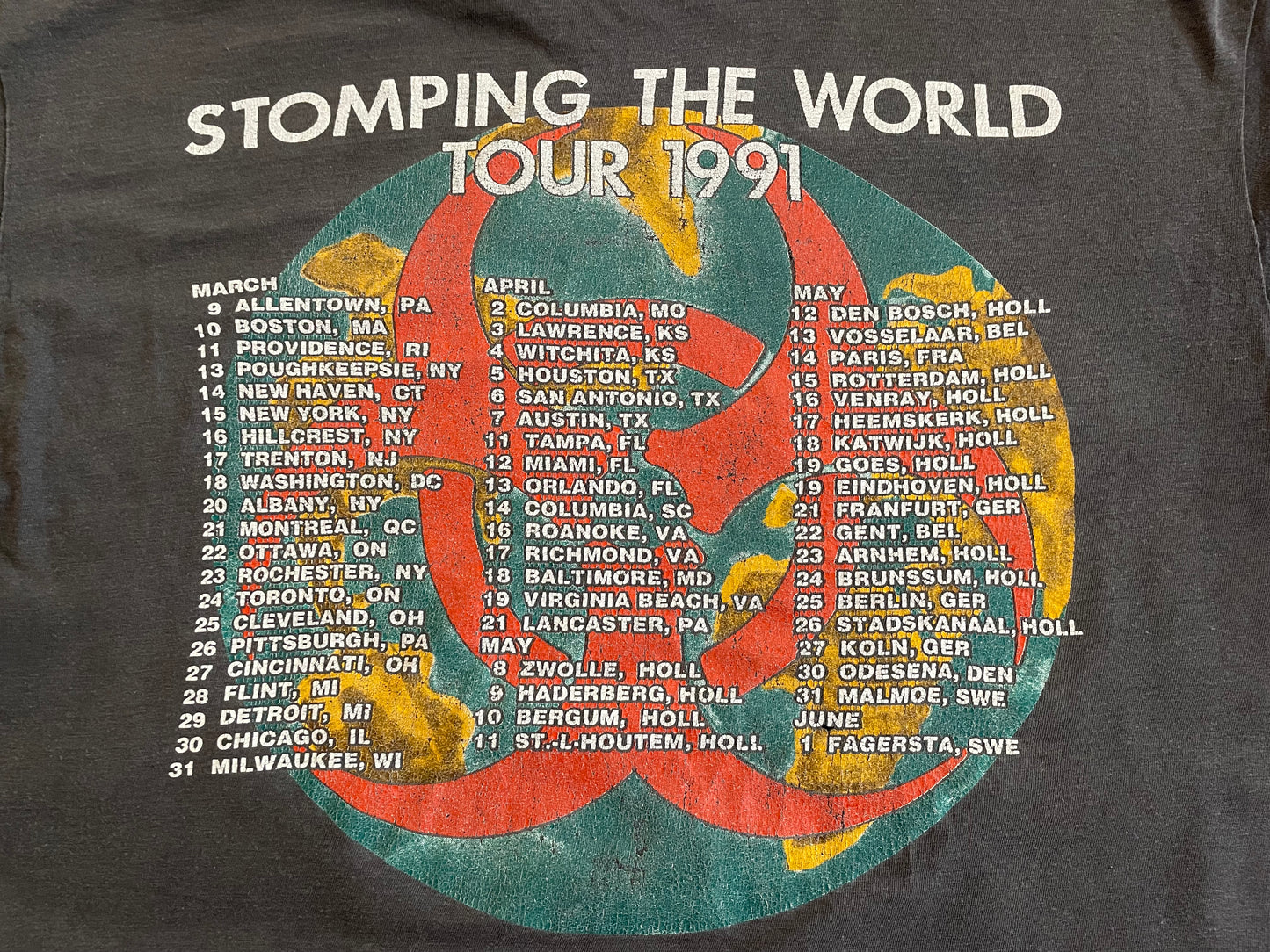 Biohazard - Stopming The World Tour 1991 - Original Vintage 1991 t-shirt