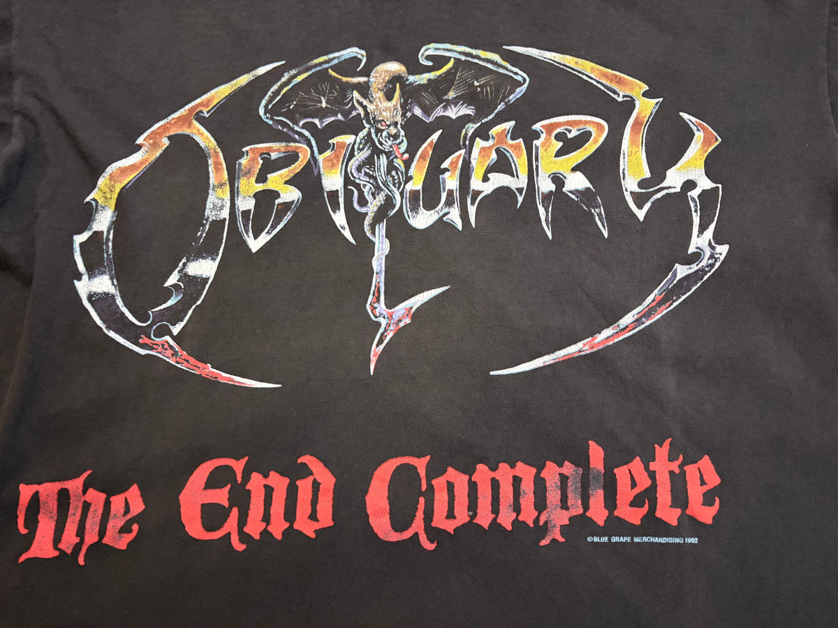 Obituary - The End Complete - European Tour 1992 - Original Vintage t-shirt
