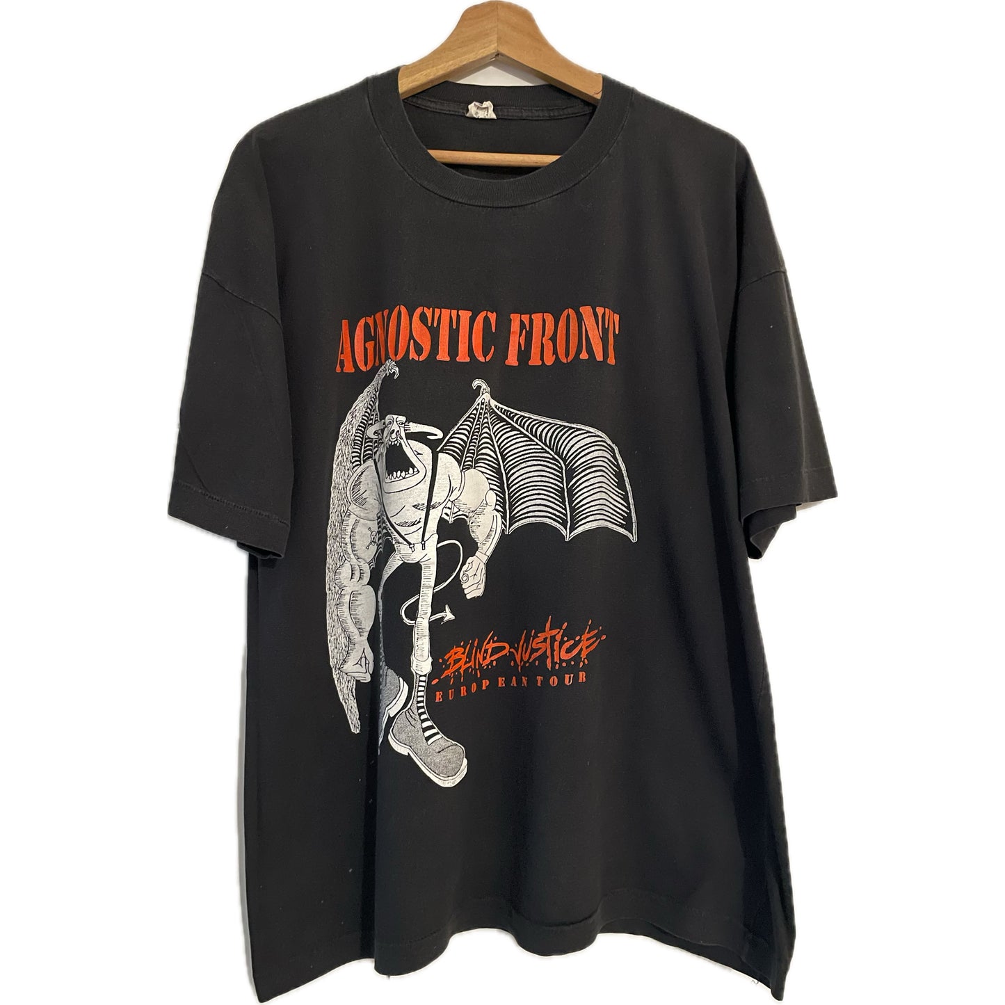 Agnostic Front - Blind Justice / European Tour - Original Vintage Early 90’s t-shirt