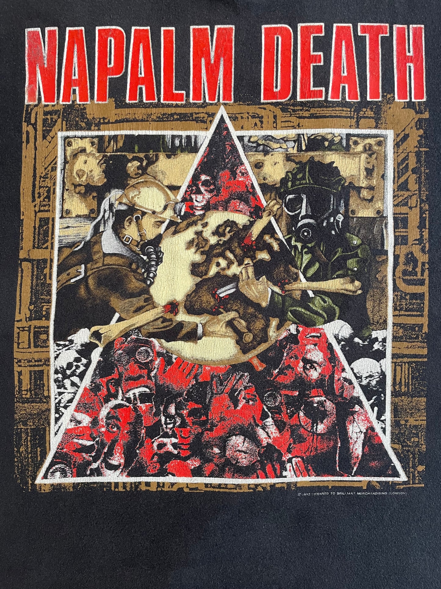 Napalm Death - Campaign For Musical Destruction Europe 1992 - Original Vintage t-shirt