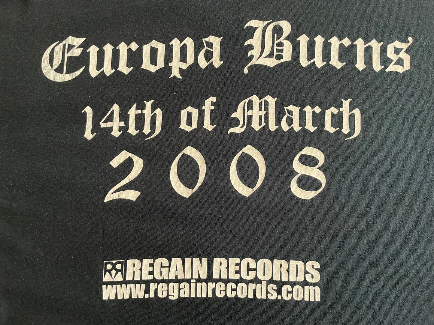 Dismember - Europa Burns - 14th Of March 2008 - Original t-shirt
