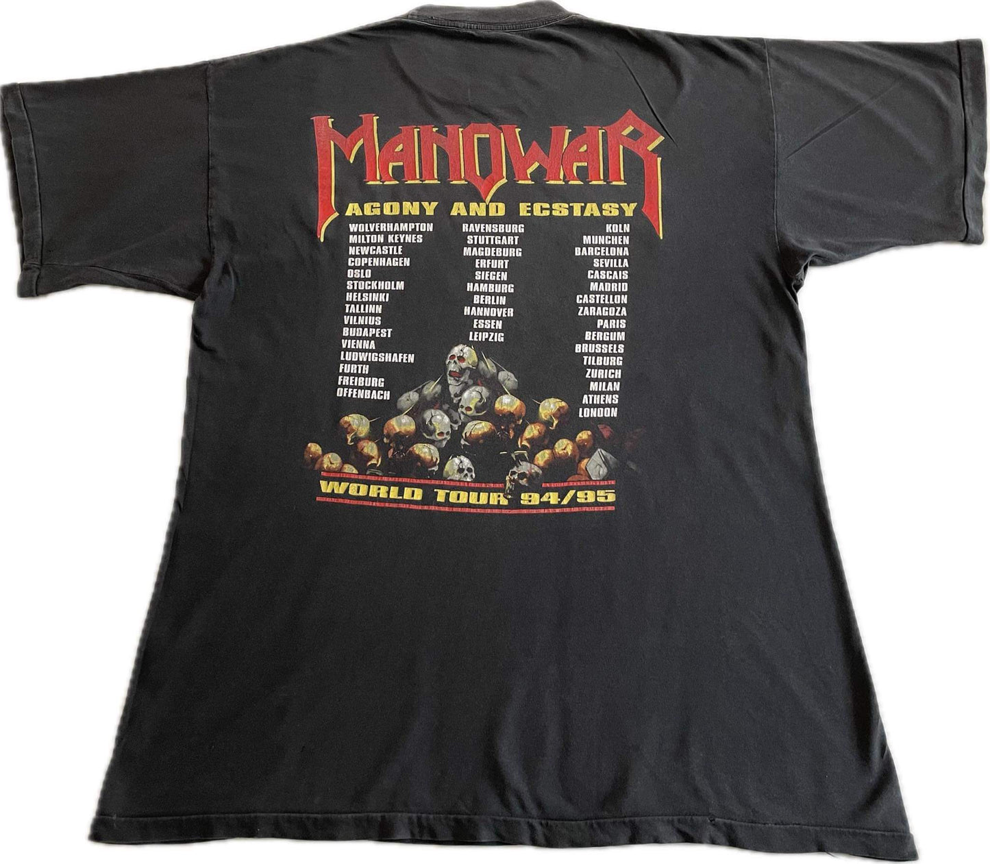 Manowar - Kings Of Metal - Agony And Ecstasy World Tour 94/95 - Original Vintage t-shirt