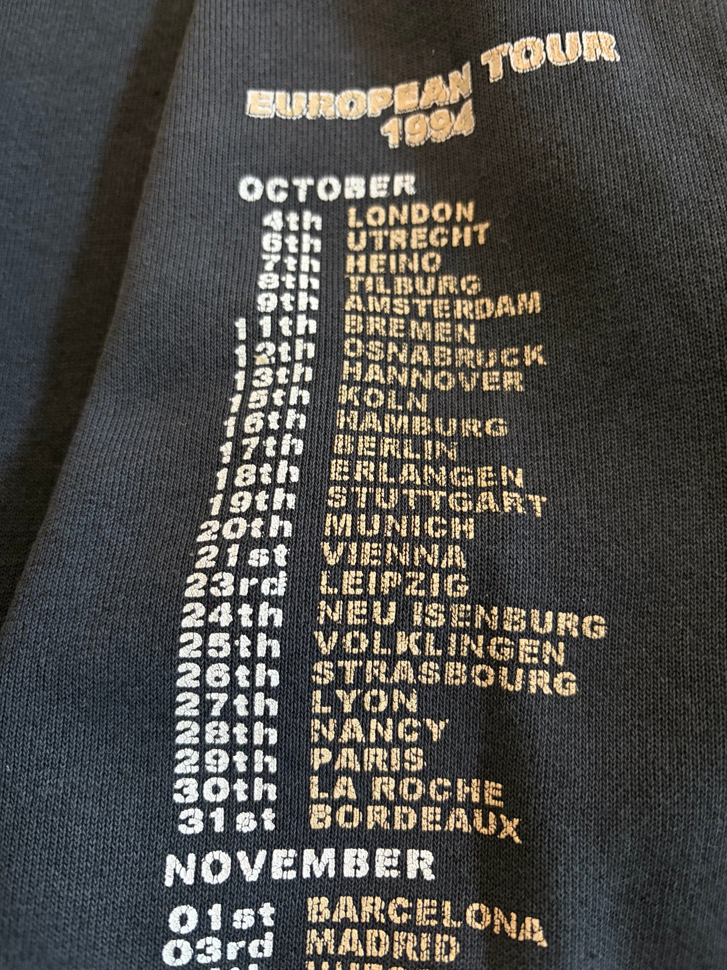 Obituary - World Demise / European Tour 1994 - Vintage Crewneck Sweater