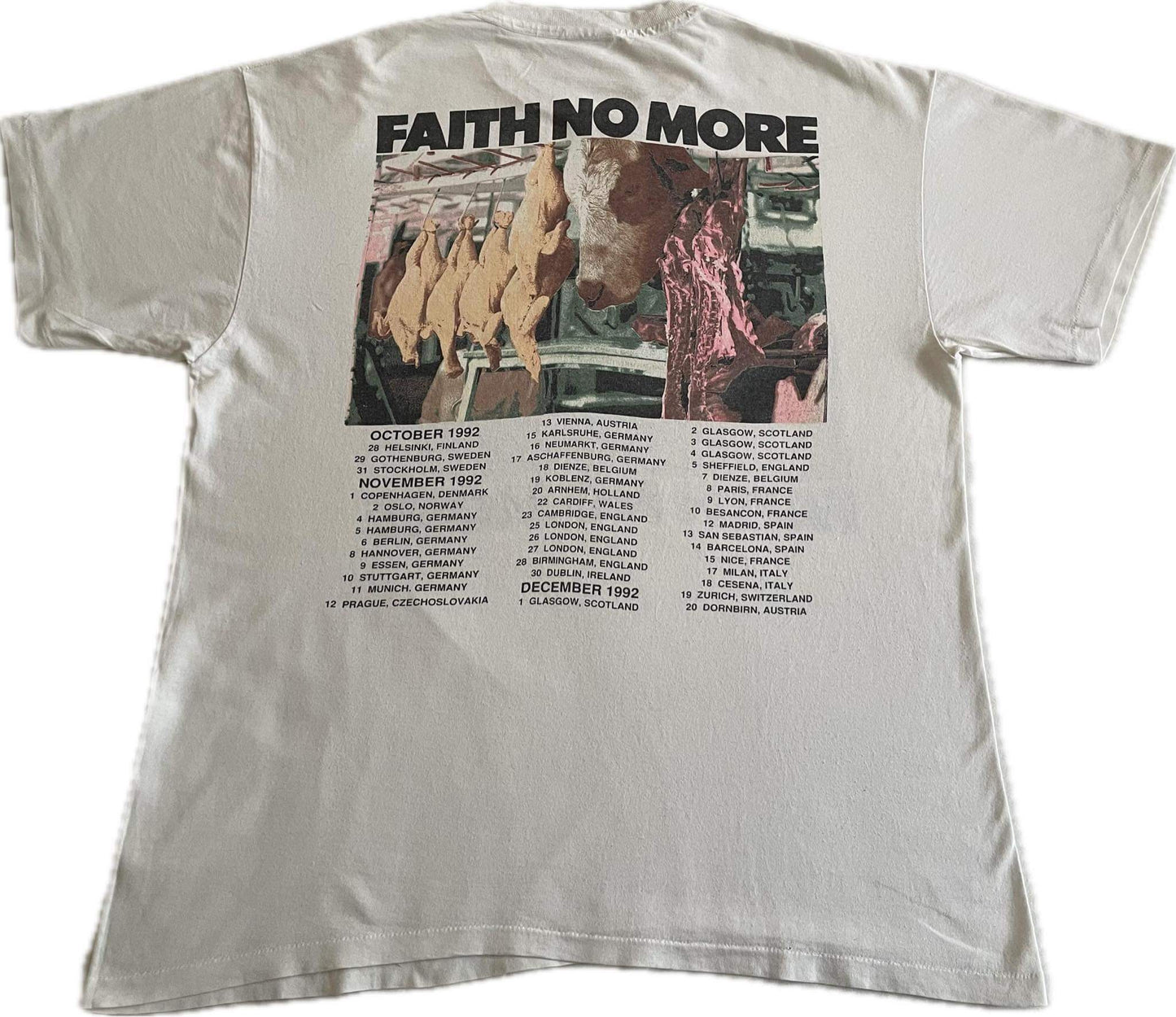Faith No More - European Tour 1992 - Original Vintage t-shirt