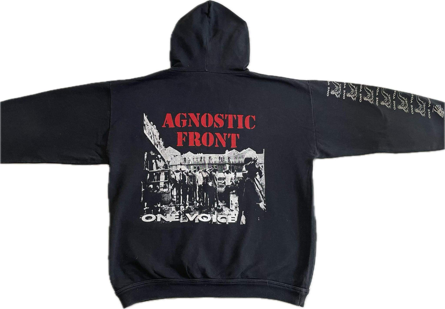 Agnostic Front - One Voice! European Tour 92 - Original Vintage Hoodie