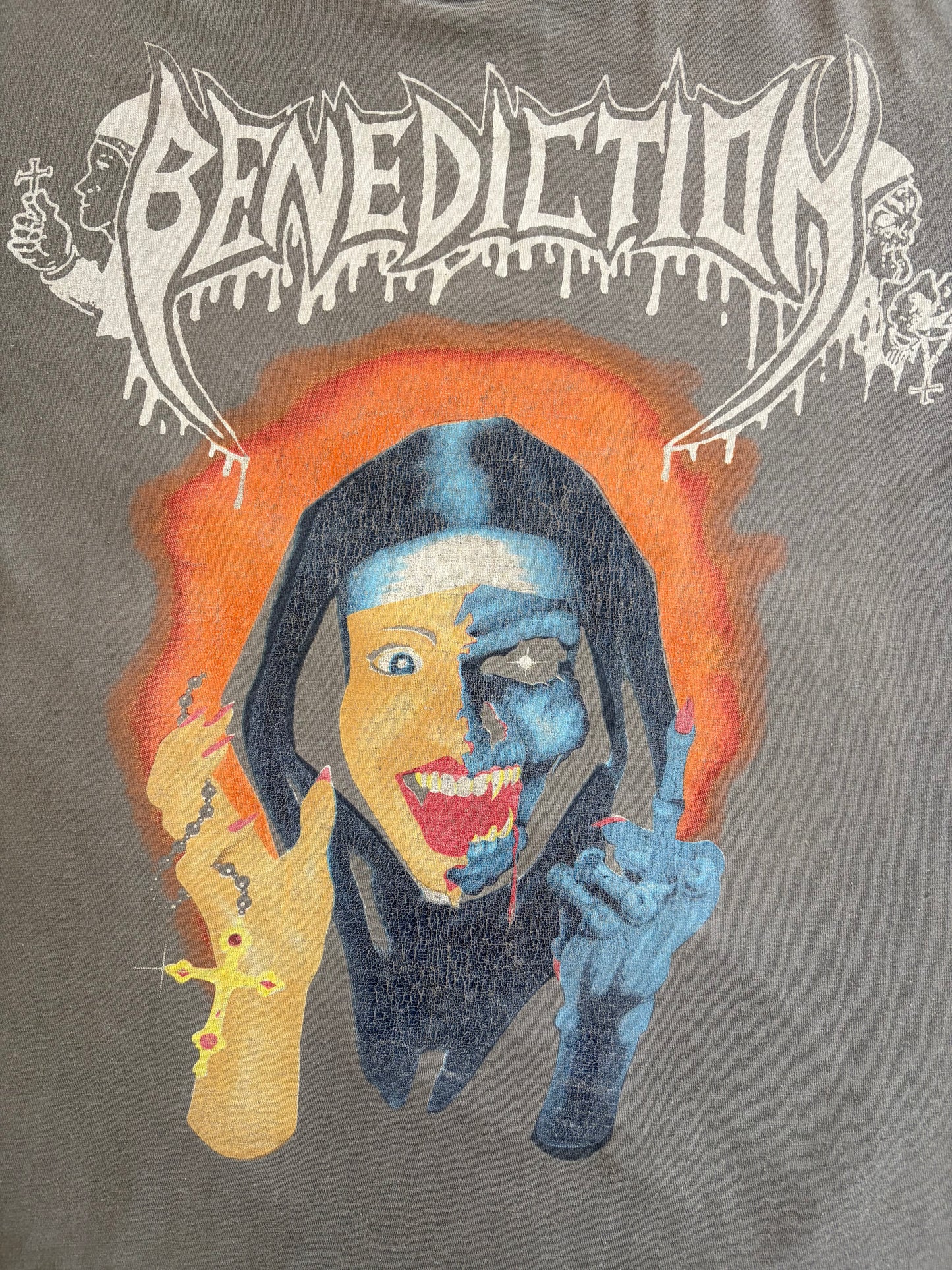 Benediction - Rotten Nun / European Tour 1995 - Original Vintage T-shirt