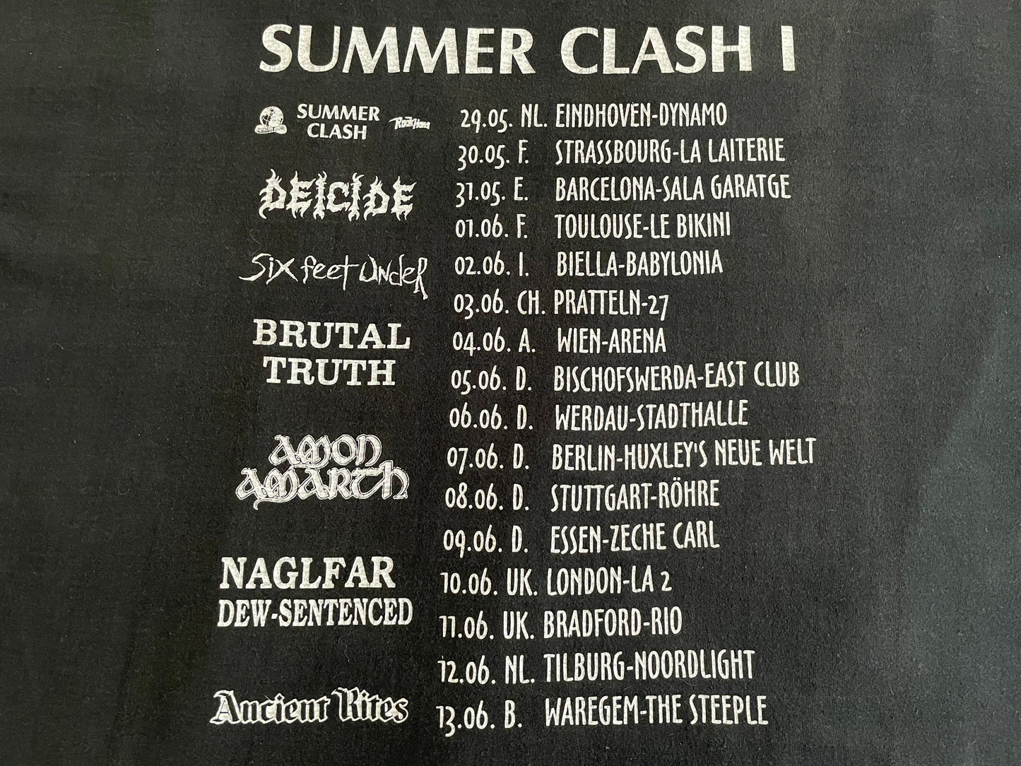 Metallysee - Summer Clash I 1998 - Original Vintage t-shirt ik