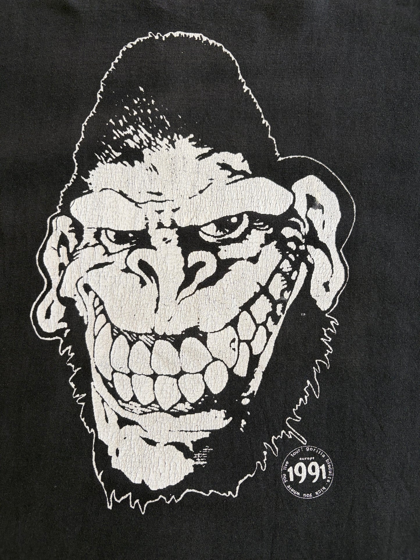 Gorilla Biscuits - Kick You Where You Live Tour - European Tour 1991 - Original Vintage t-shirt