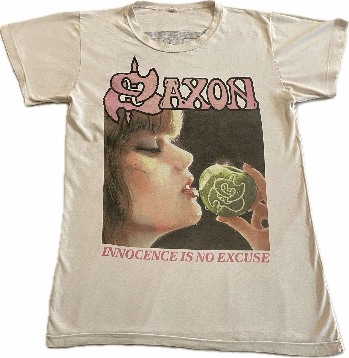 Saxon - Innocence Is No Excuse / World Tour 1985 - Original Vintage t-shirt