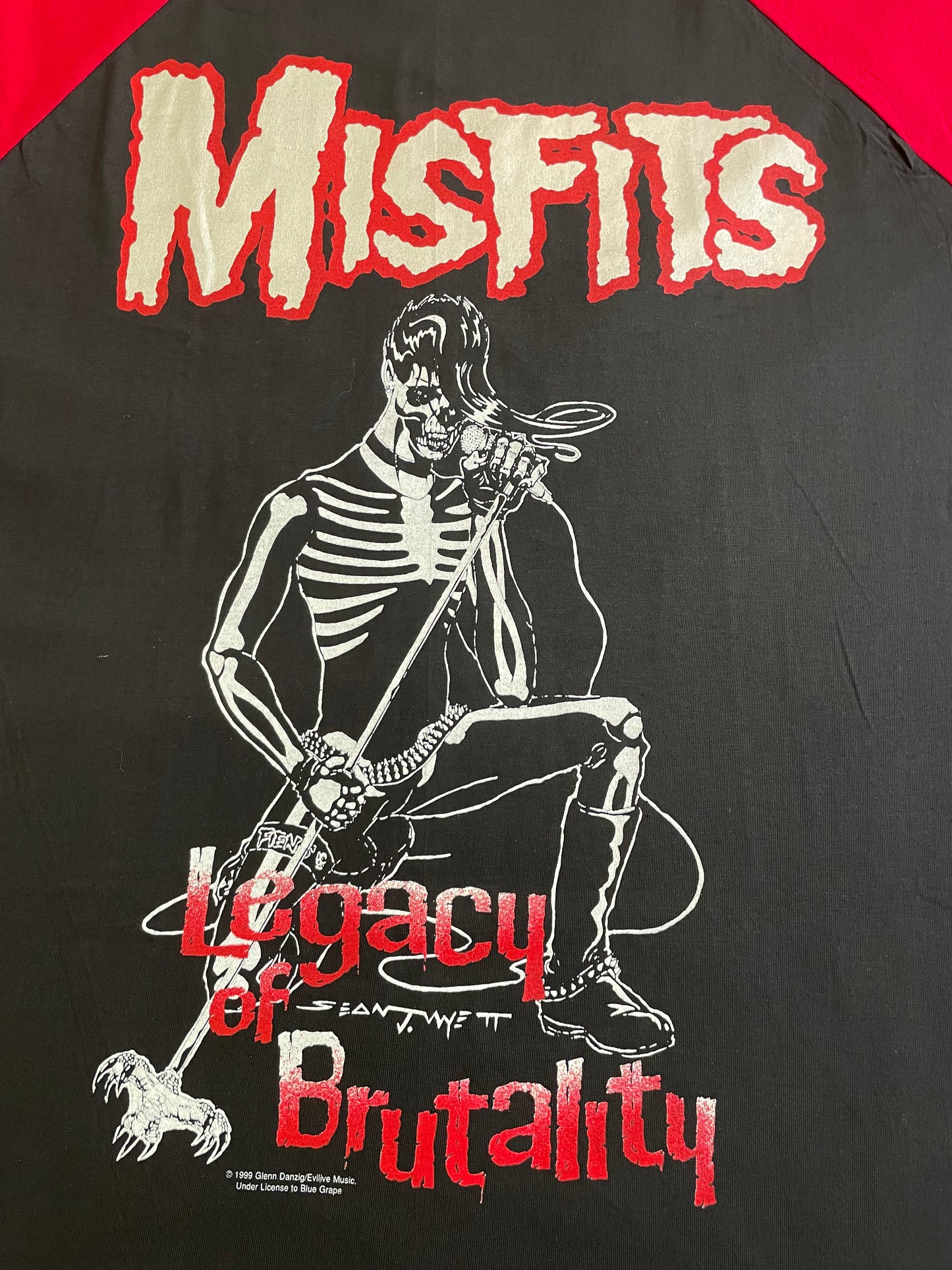 Misfits - Legacy Of Brutality - Original Vintage 1999 Raglan shirt