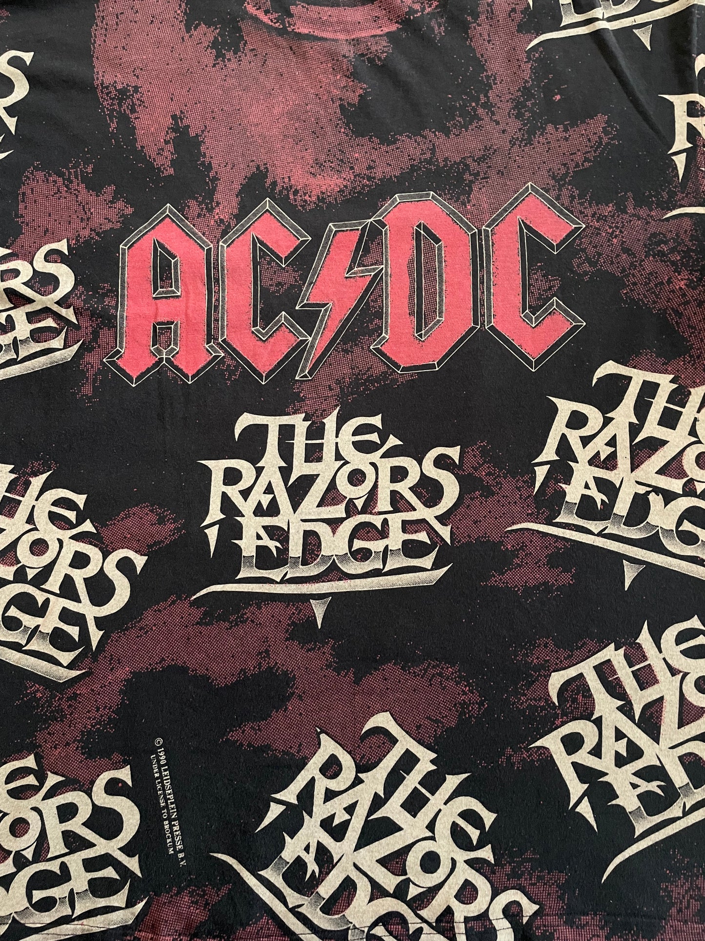 AC/DC - The Razors Edge - Original Vintage 1990 All Over Print t-shirt