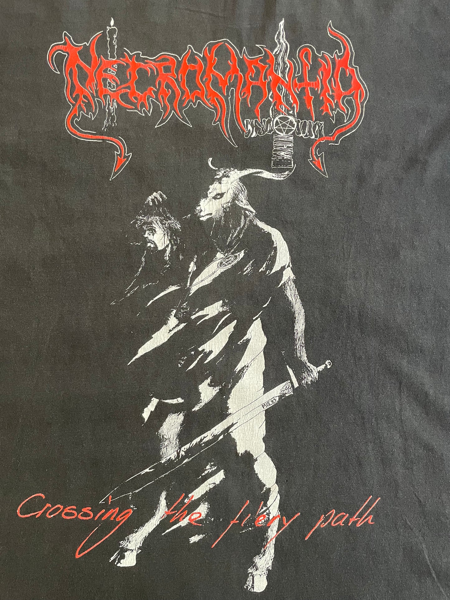 Necromantia - Crossing The Fiery Path - Original Vintage 1993 t-shirt