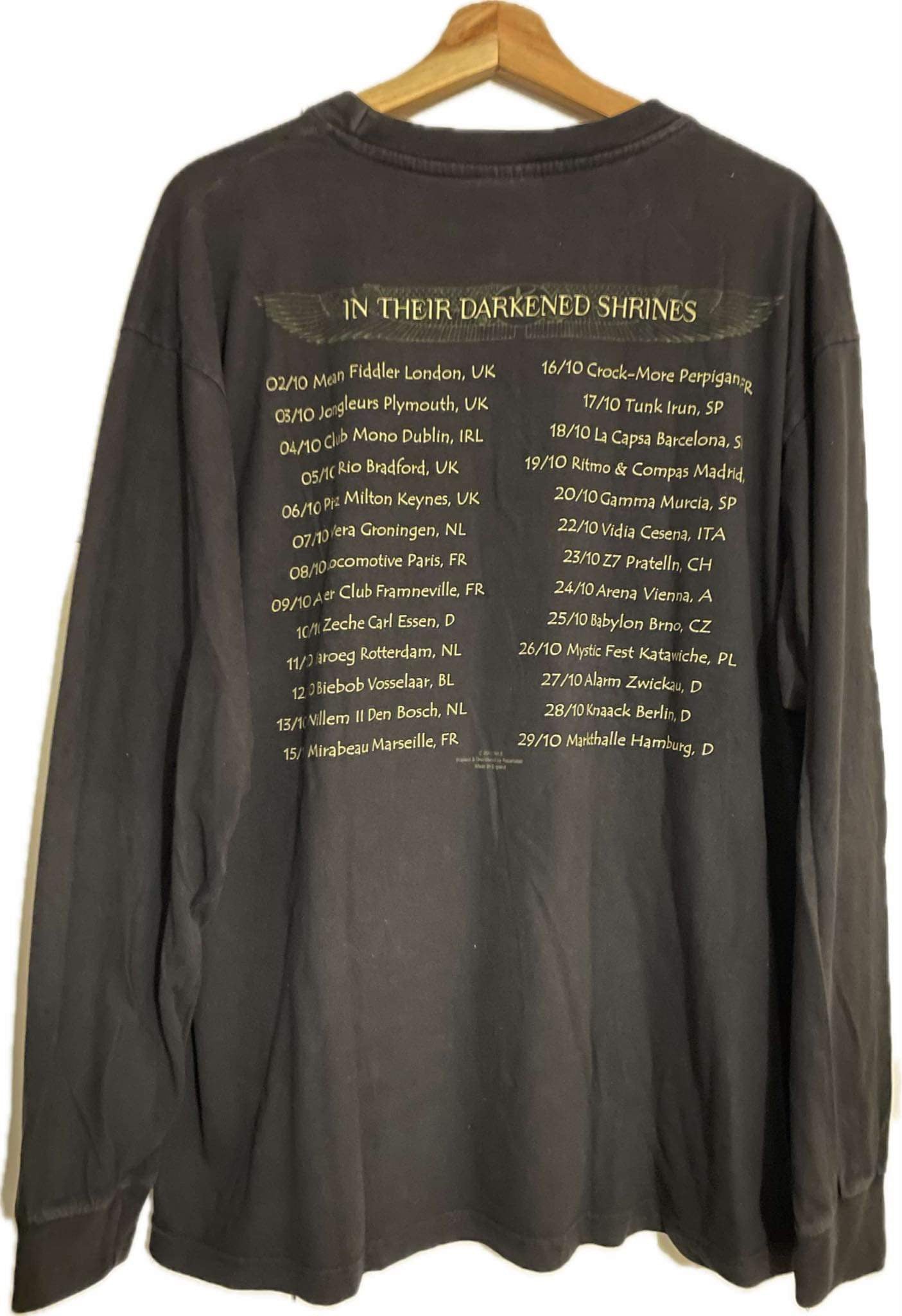 Nile - In Their Darkened Shrines / European Tour ‘02 - Original Vintage Longsleeve