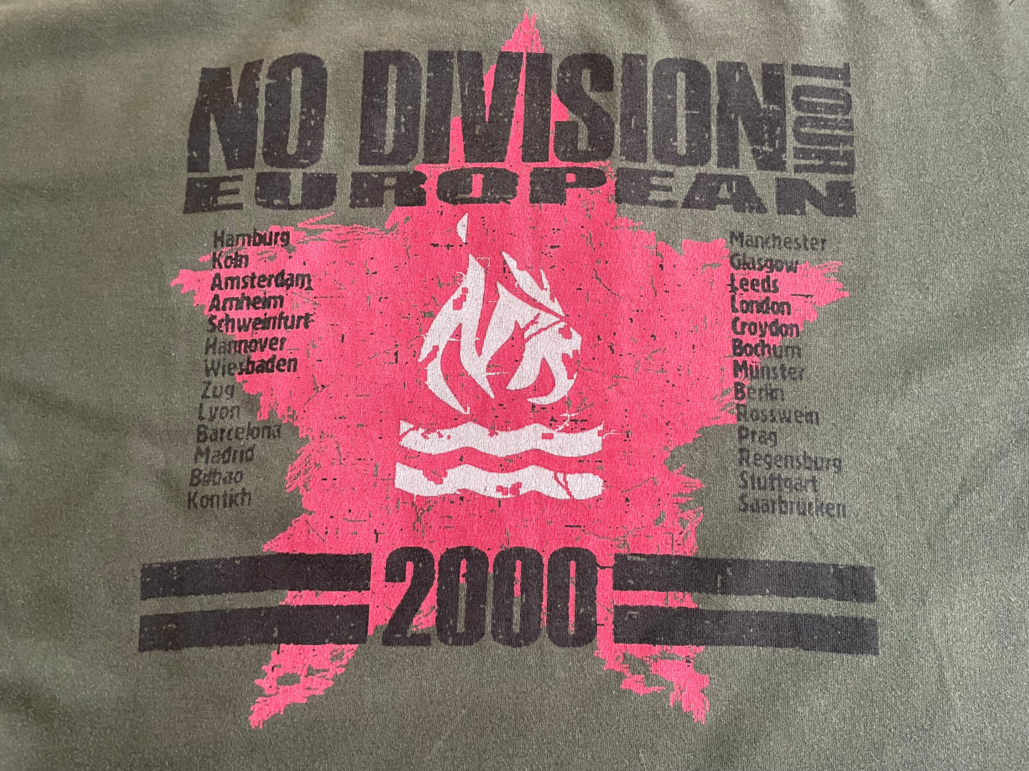 Hot Water Music - No Division European Tour 2000 - Original Vintage t-shirt