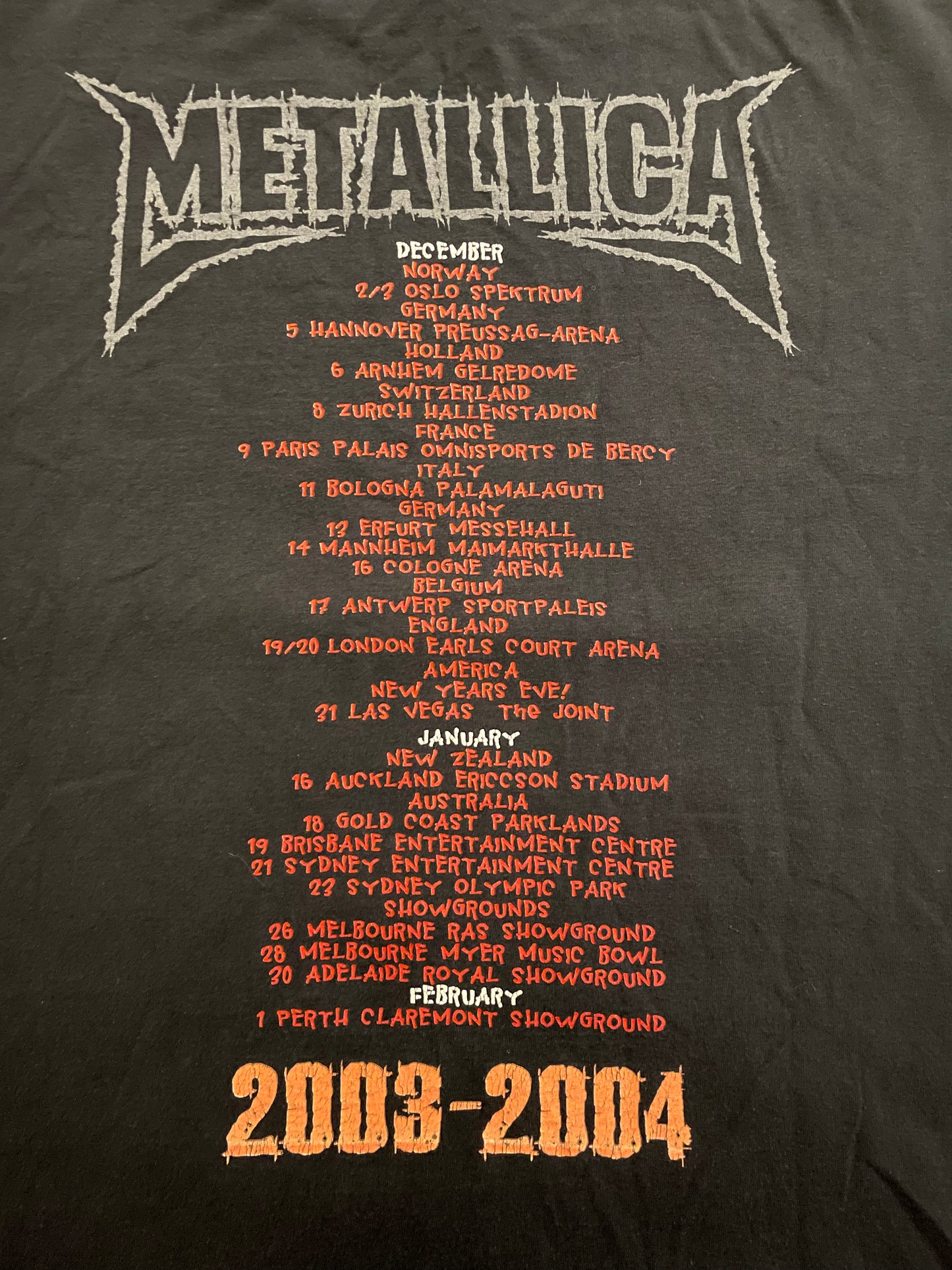 Metallica - St. Anger - Original Vintage 2003/2004 Tour shirt