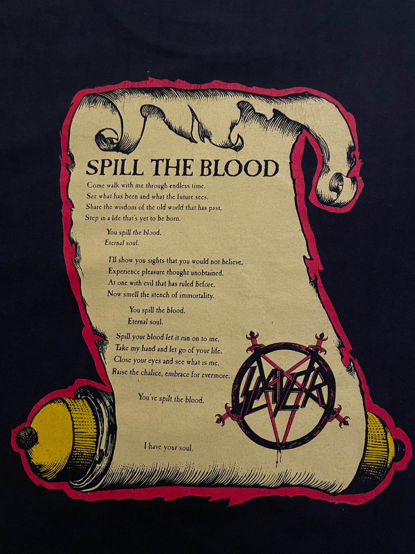 Slayer - Spill The Blood - Original Vintage 1990 t-shirt