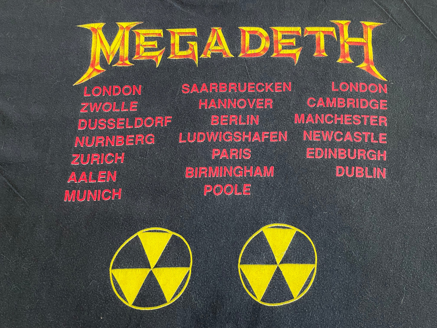 Megadeth - Rust In Peace - European Tour 1991 - Original Vintage t-shirt