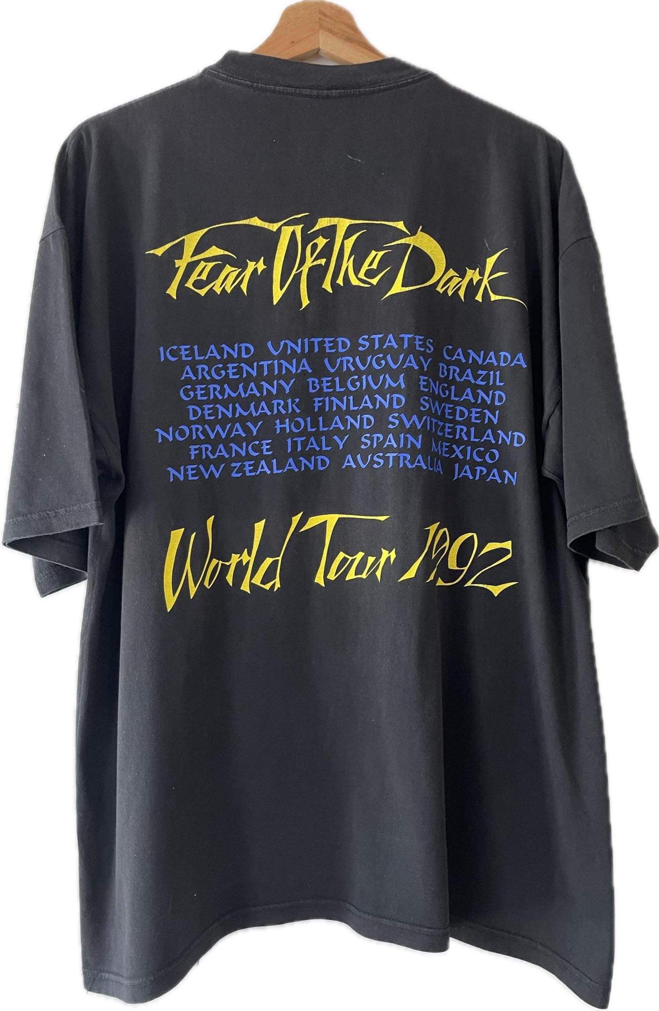 Iron Maiden - Fear Of The Dark World Tour 1992 - Original Vintage t-shirt