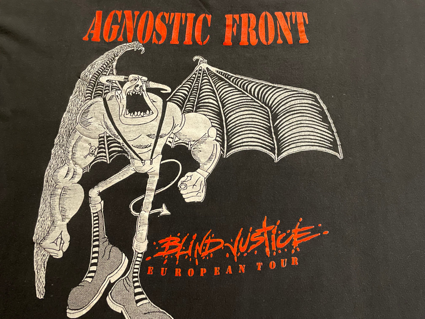 Agnostic Front - Blind Justice / European Tour - Original Vintage Early 90’s t-shirt