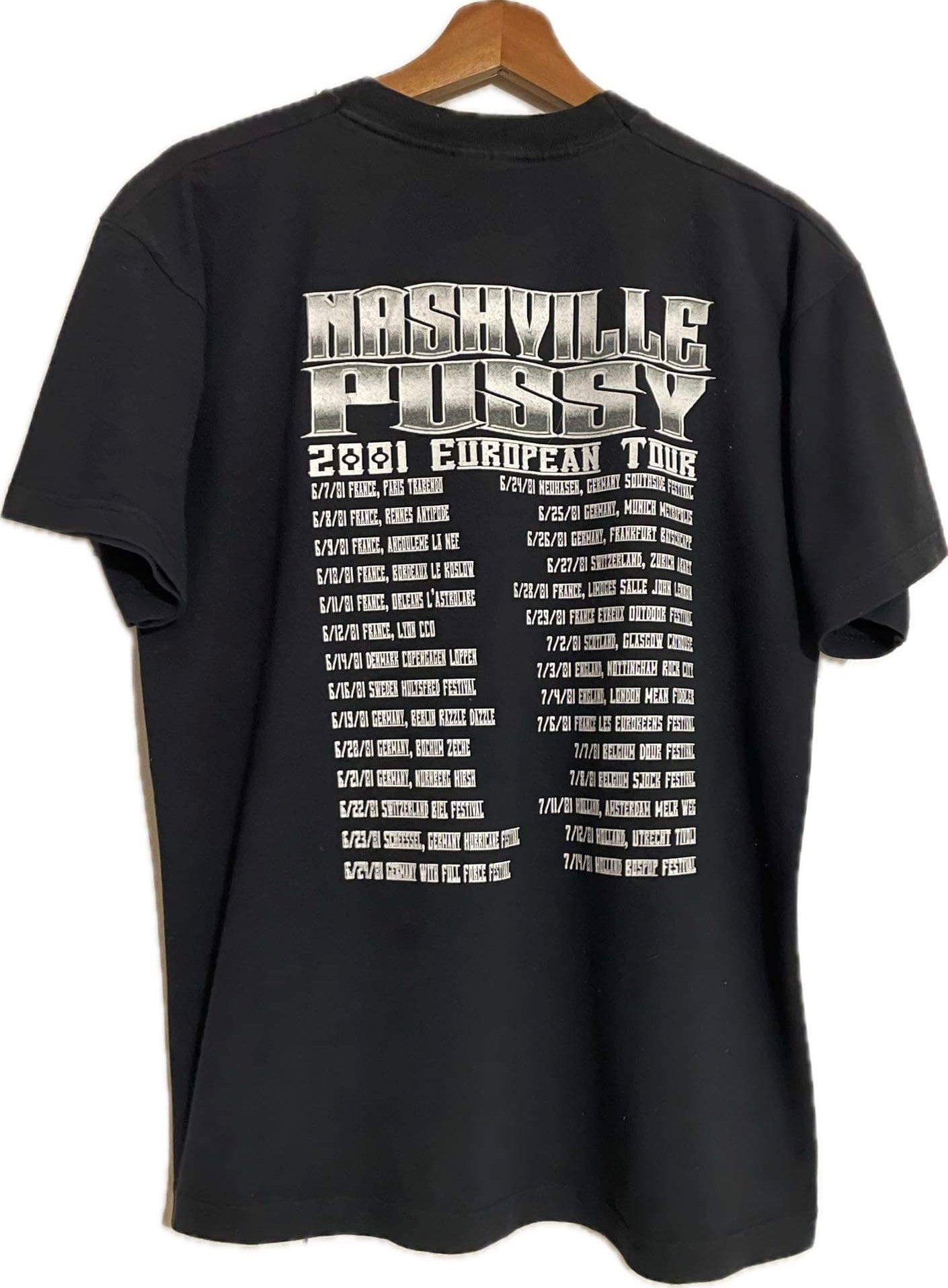 Nashville Pussy - 2001 European Tour - Original Vintage t-shirt