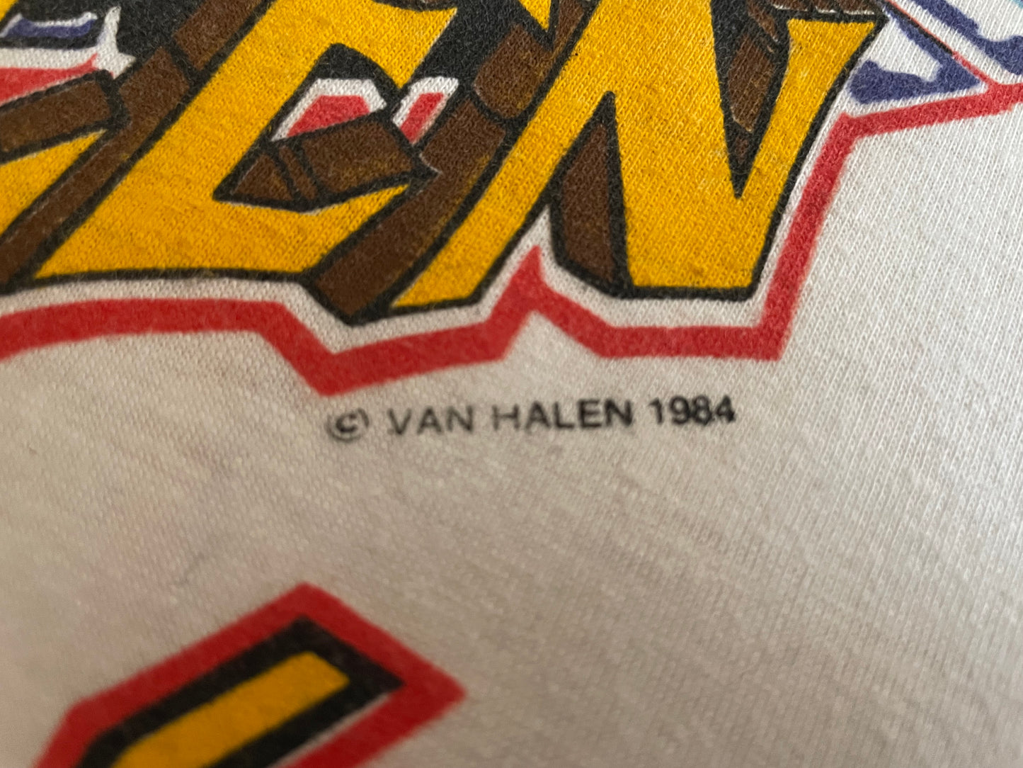 Van Halen - Tour Of The World 1984 - Original Vintage 3/4 Sleeve jersey