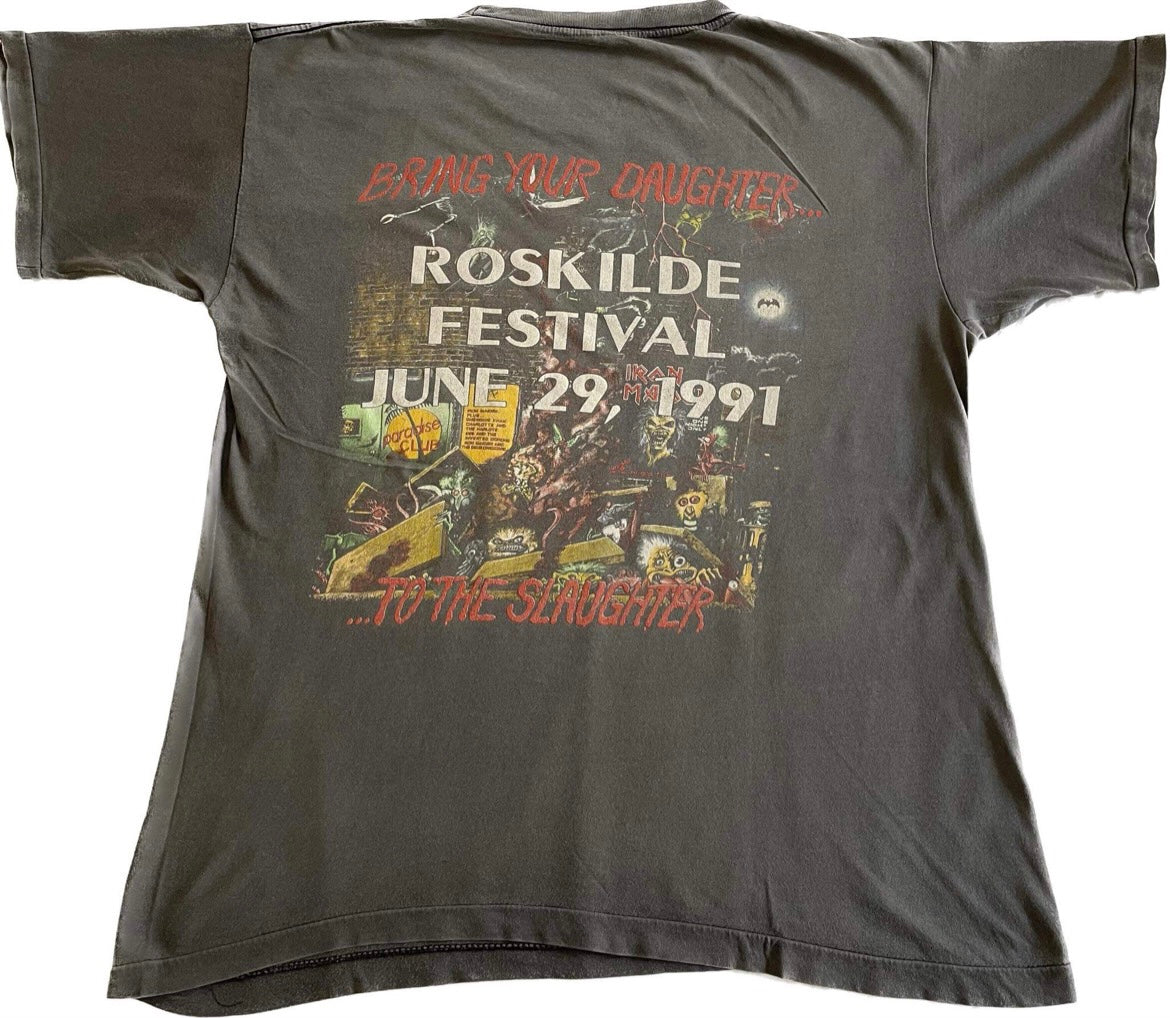 Iron Maiden - Bring Your Daughter... / Roskilde Festival 1991 - Original Vintage T-shirt