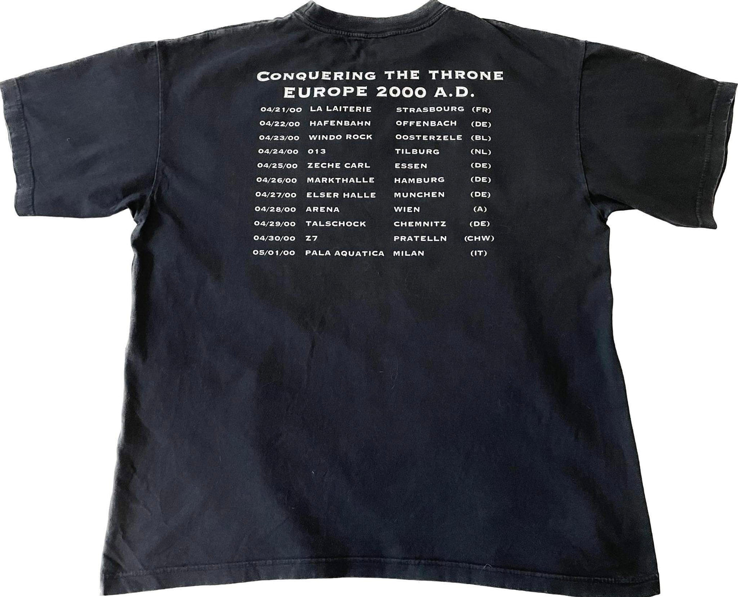 Hate Eternal - Conquering The Throne Europe 2000 A.D. - Original Vintage t-shirt