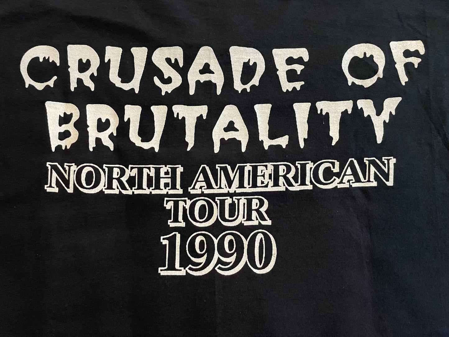 Death - Crusade Of Butality / North American Tour 1990 - Original Vintage t-shirt