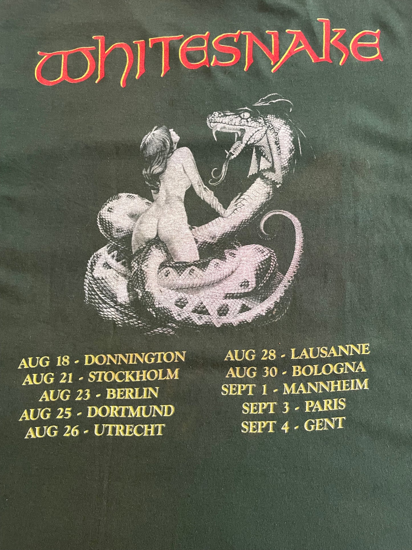 Whitesnake - Whitesnake Commando’s / European Tour 1990 - Original Vintage t-shirt