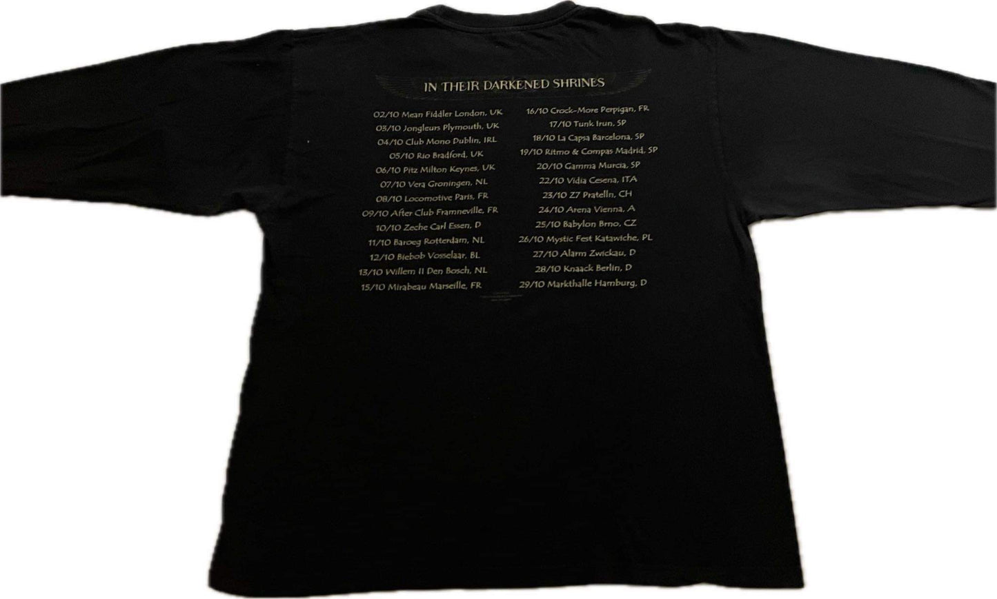 Nile - In Their Darkened Shrines / European Tour ‘02 - Original Vintage Longsleeve