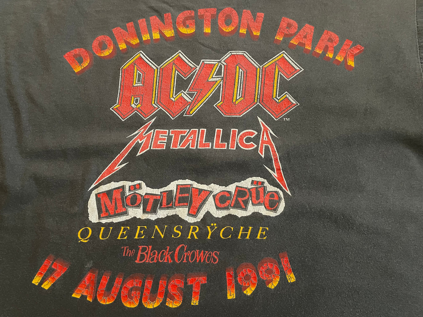 Monsters Of Rock 1991 - AC/DC - Metallica - Mötley Crüe - Original Vintage t-shirt