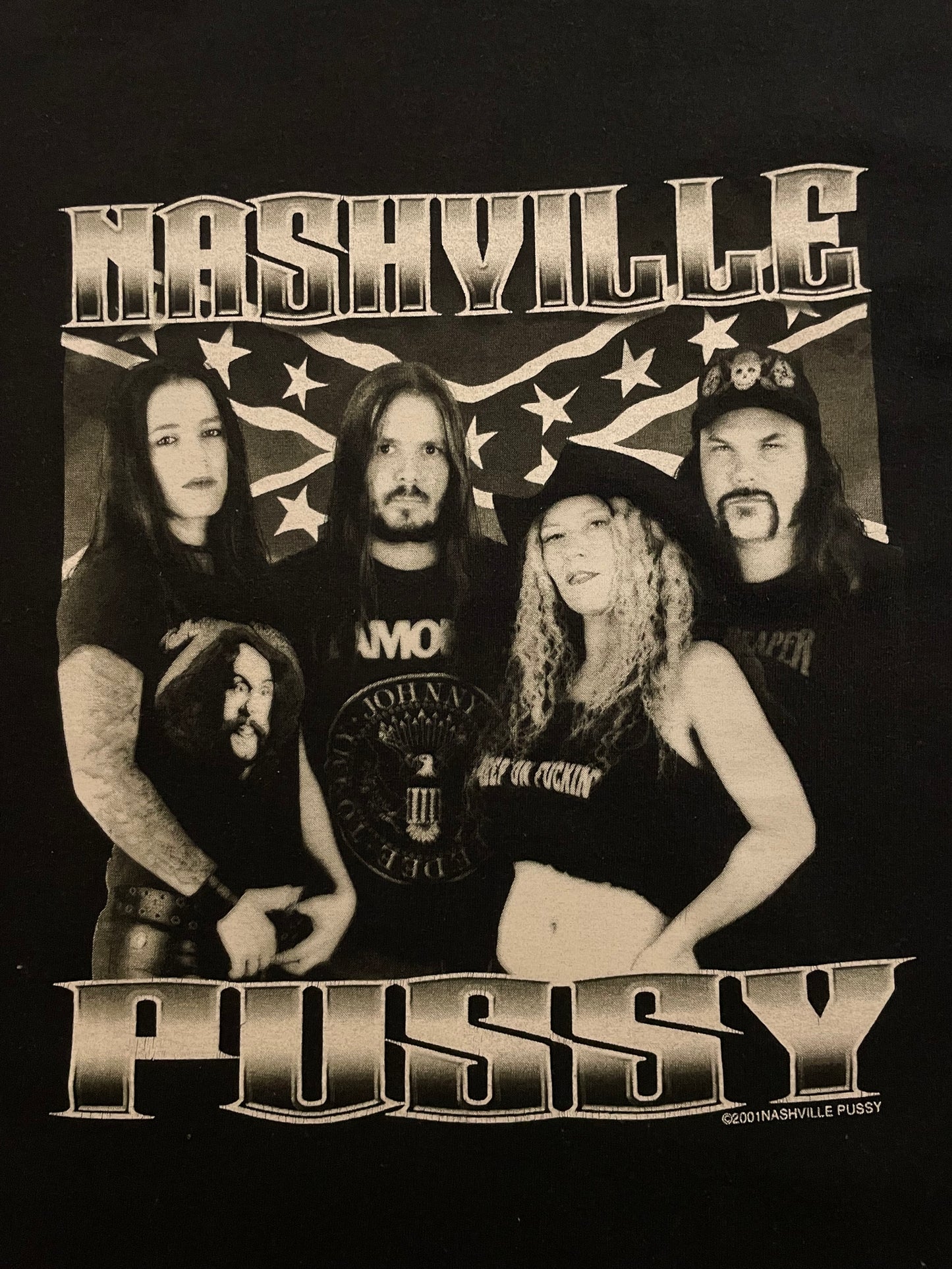 Nashville Pussy - 2001 European Tour - Original Vintage t-shirt