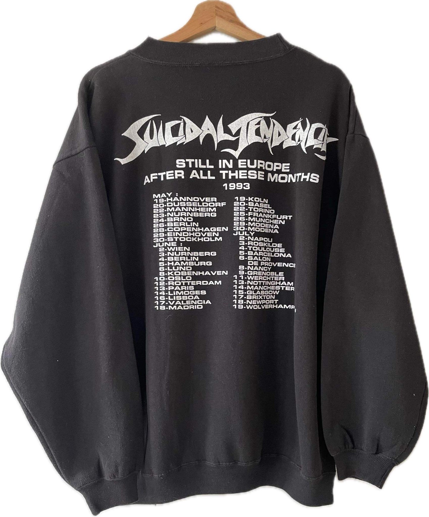 Suicidal Tendencies - Still Cyco After All These Years - European Tour 1993 - Original Vintage Crewneck