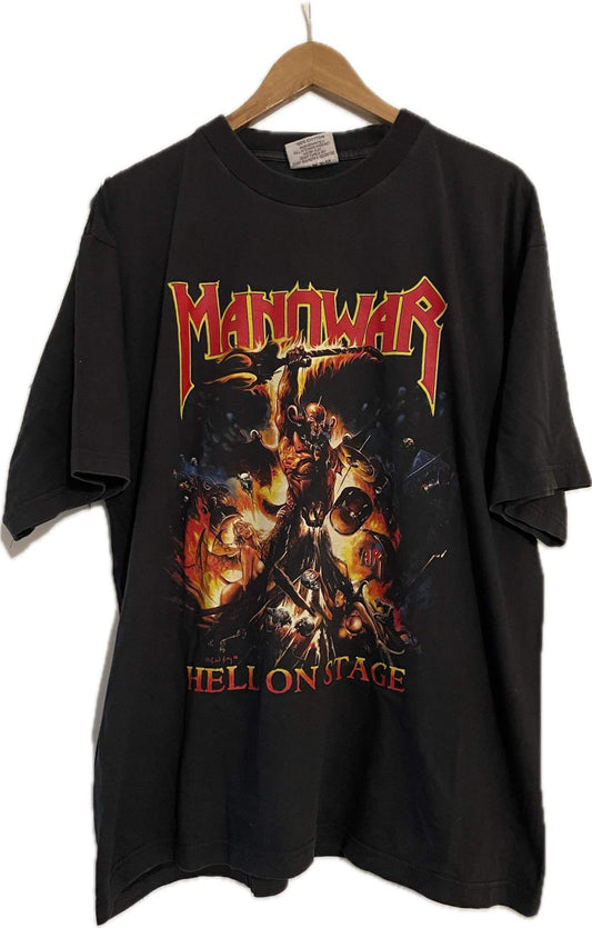 Manowar - Hell On Stage / European Tour 1998 - Original Vintage t-shirt