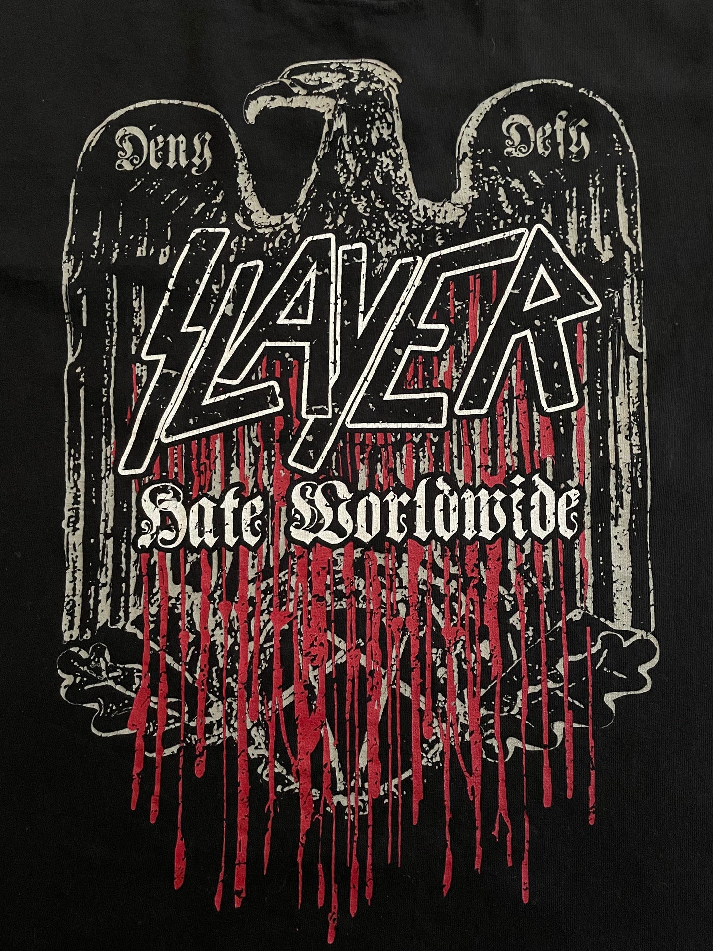 Slayer - Hate Worldwide / World Tour 2011 - Original T-Shirt
