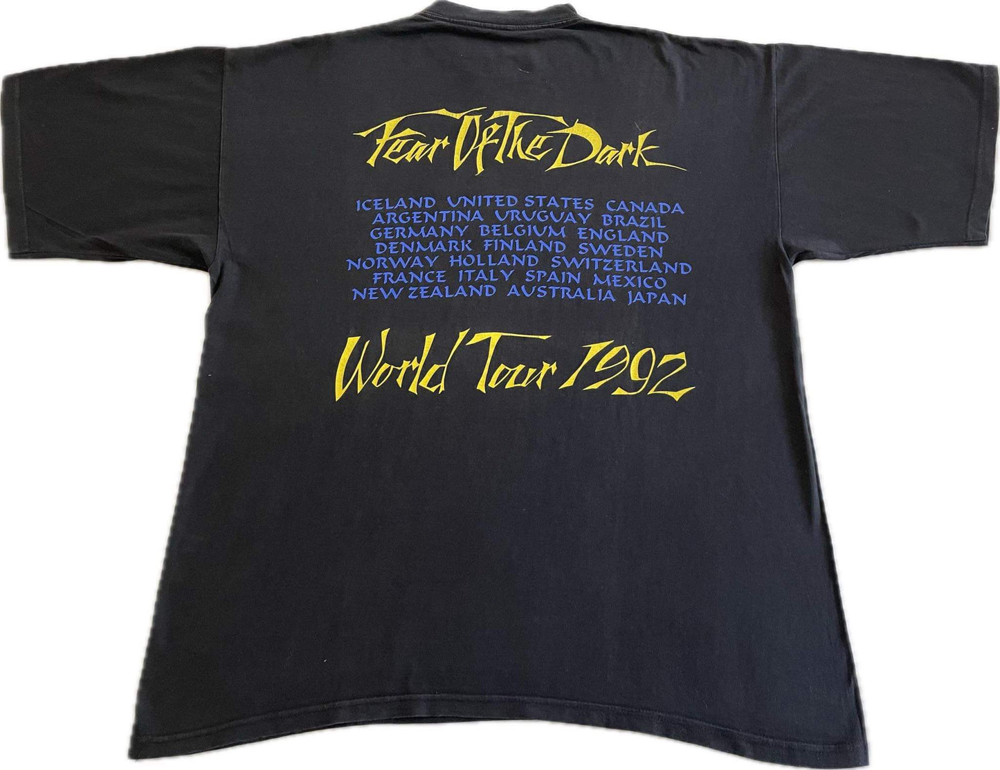 Iron Maiden - Fear Of The Dark World Tour 1992 - Original Vintage t-shirt