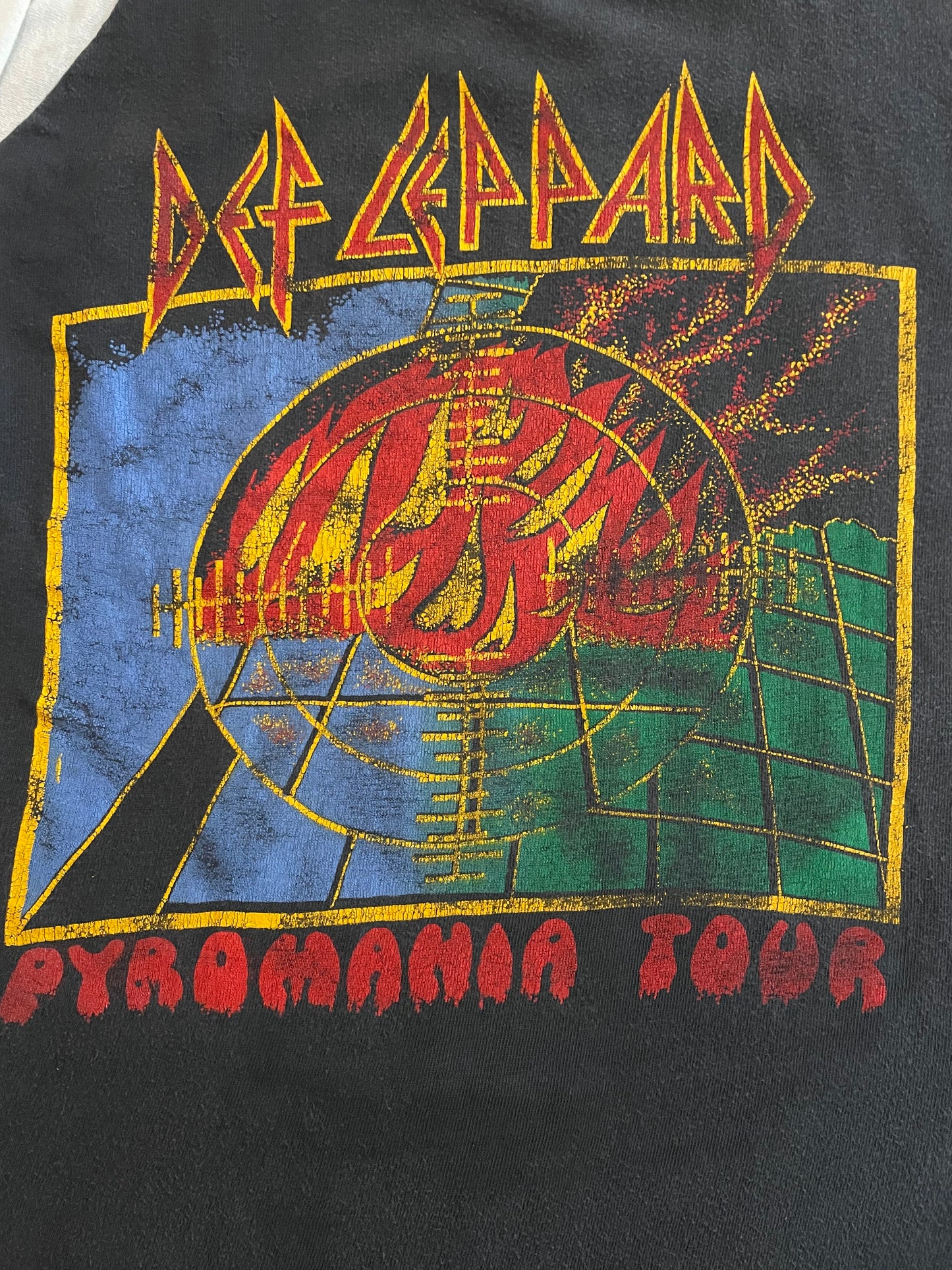 Def Leppard - Pyromania ‘83 Tour - Original Vintage raglan t-shirt