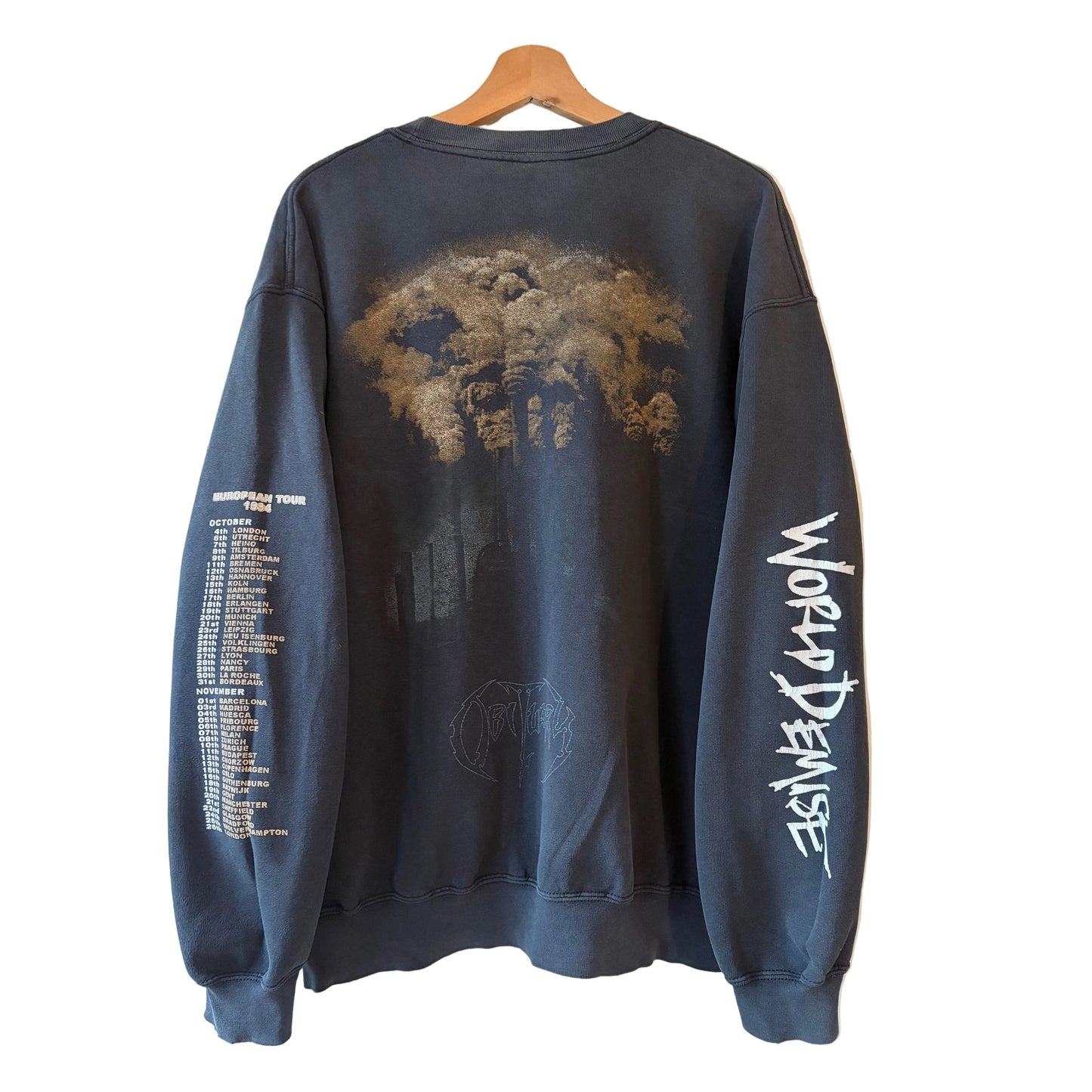 Obituary - World Demise / European Tour 1994 - Vintage Crewneck Sweater