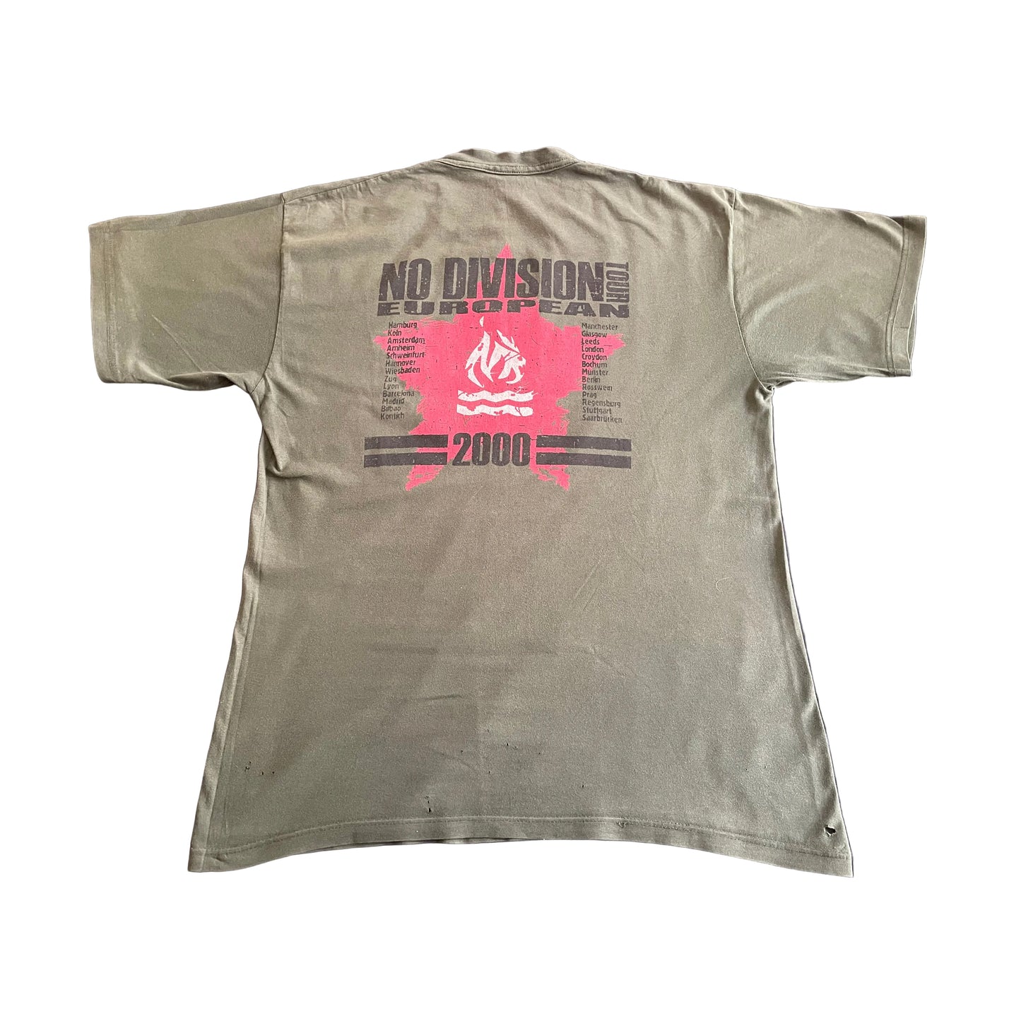 Hot Water Music - No Division European Tour 2000 - Original Vintage t-shirt