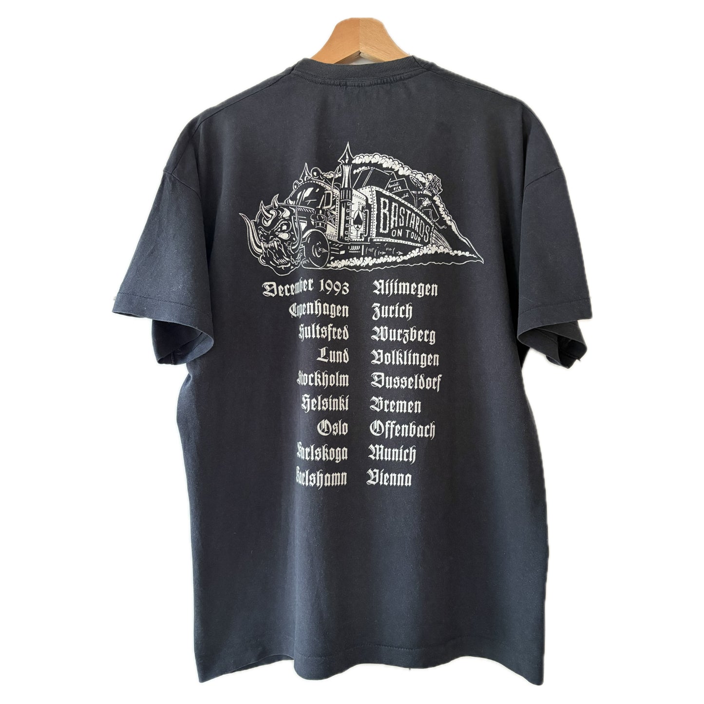 Motörhead - Bastards On Tour - European Tour 1993 - Original Vintage t-shirt