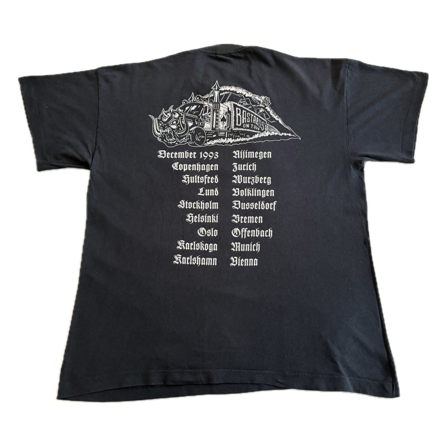 Motörhead - Bastards On Tour - European Tour 1993 - Original Vintage t-shirt
