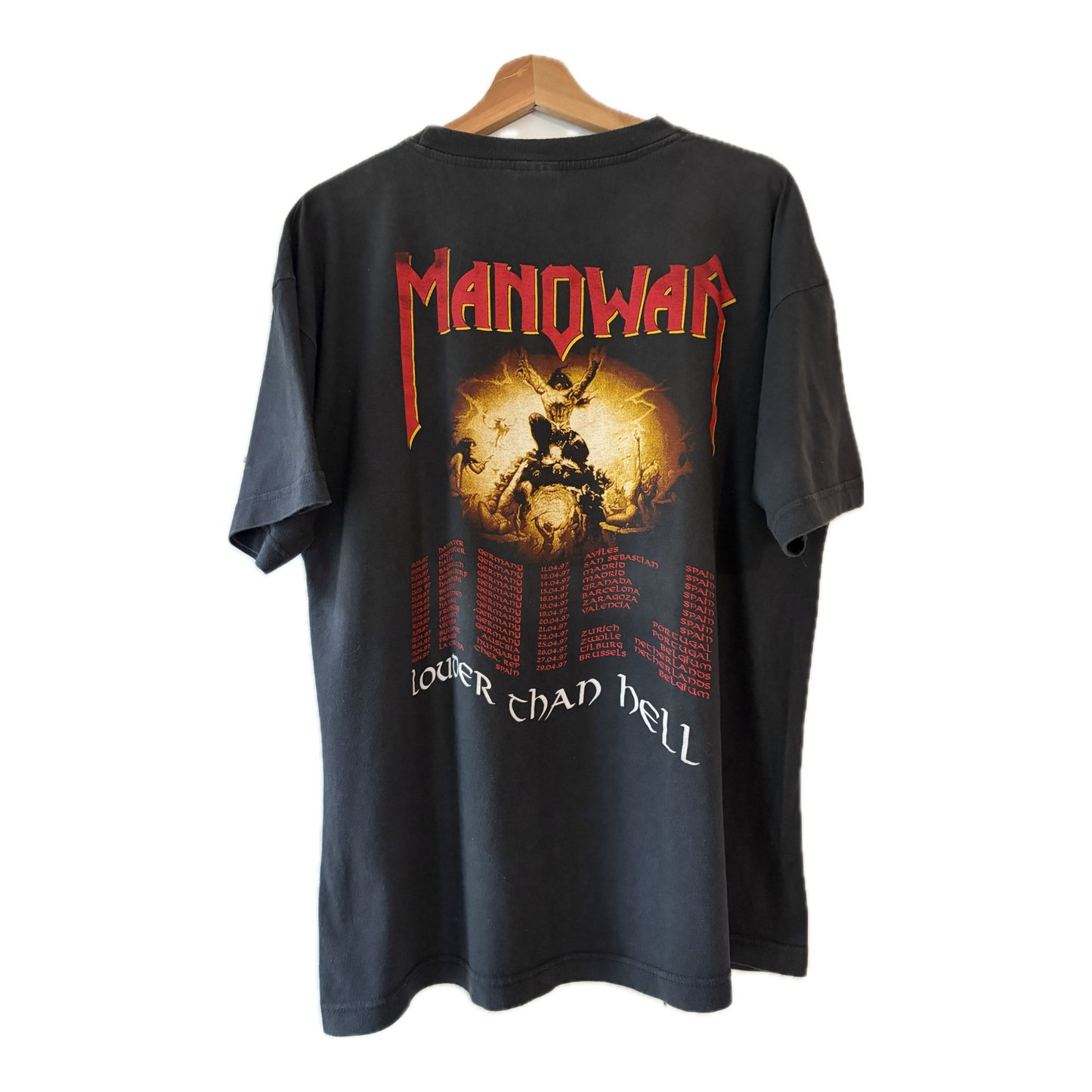 Manowar - Louder Than Hell - European Tour 1997 - Original Vintage T-shirt