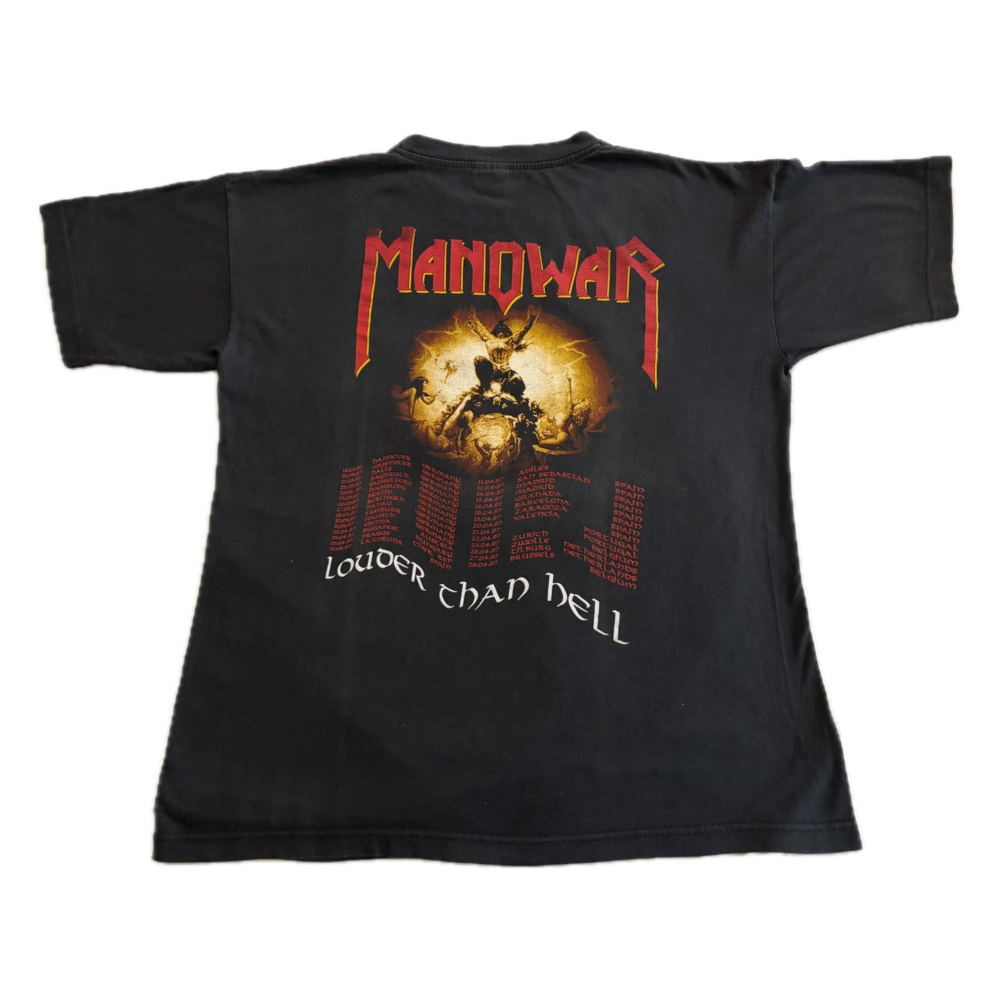 Manowar - Louder Than Hell - European Tour 1997 - Original Vintage T-shirt